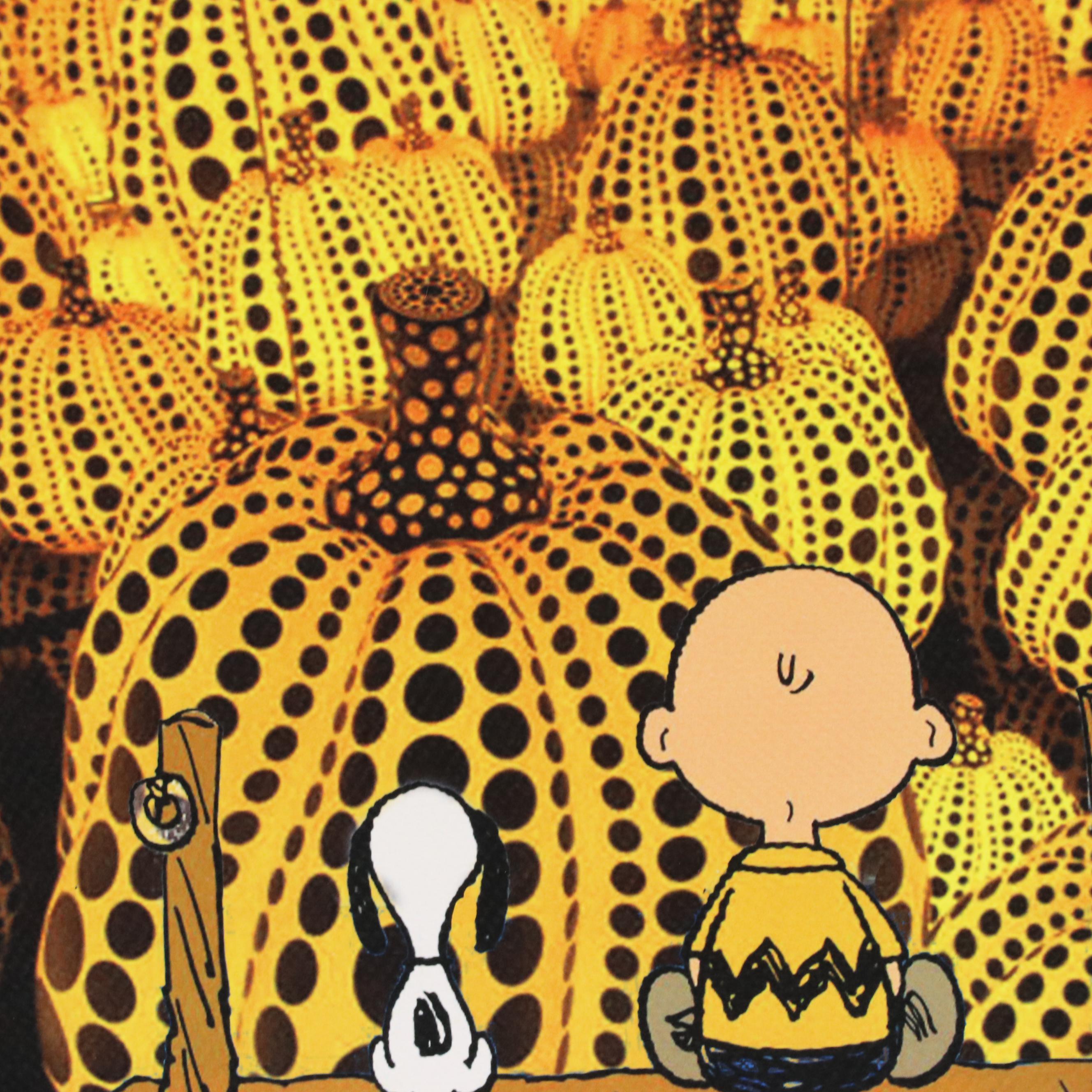 Death NYC Pop Art Graphic Print of Charlie Brown x Yayoi Kusama, 2022