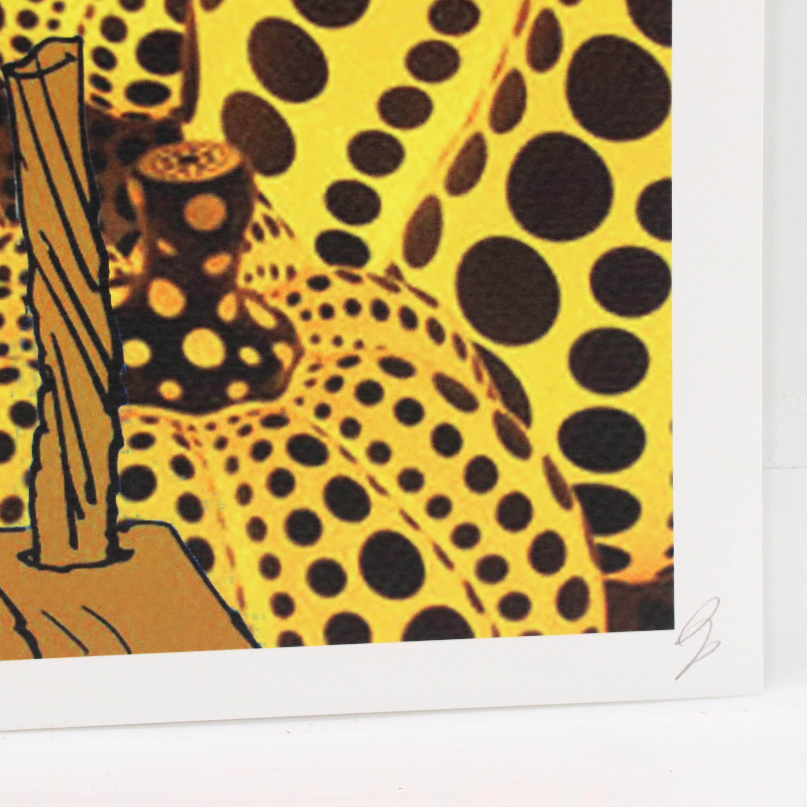 Death NYC Pop Art Graphic Print of Charlie Brown x Yayoi Kusama, 2022