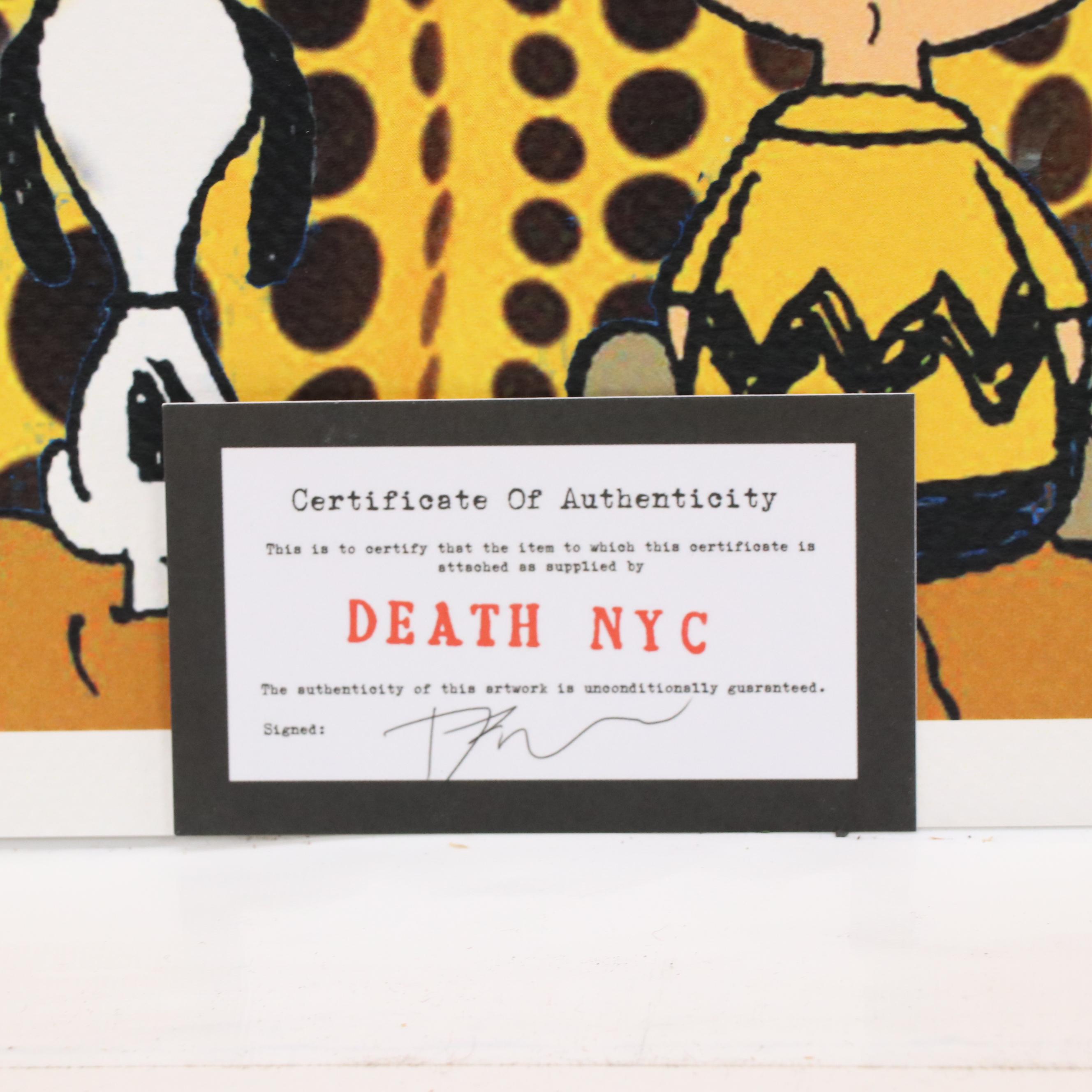 Death NYC Pop Art Graphic Print of Charlie Brown x Yayoi Kusama, 2022