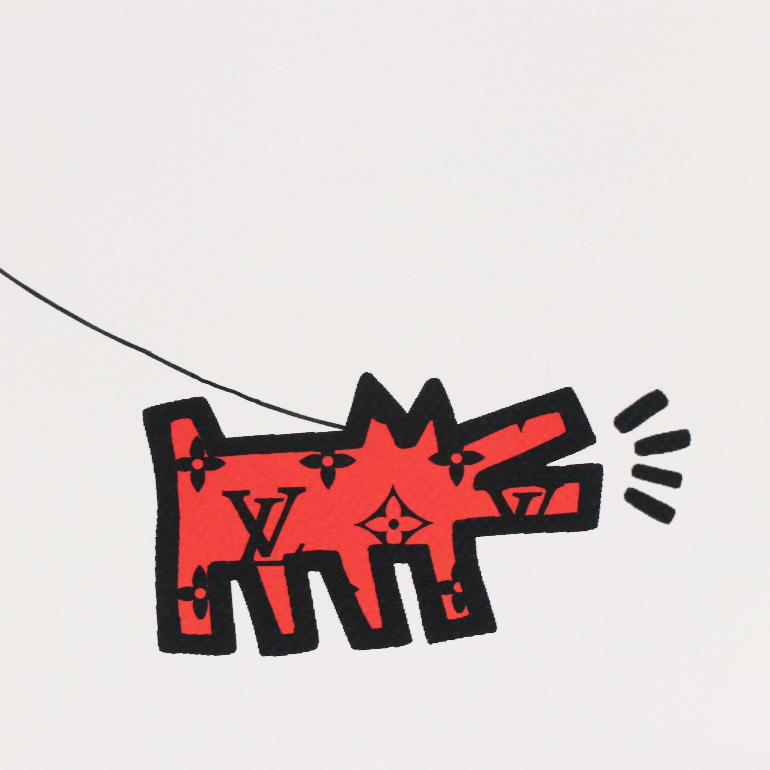 Death NYC Pop Art Graphic Print of Keith Haring x Queen Elizabeth II, 2023