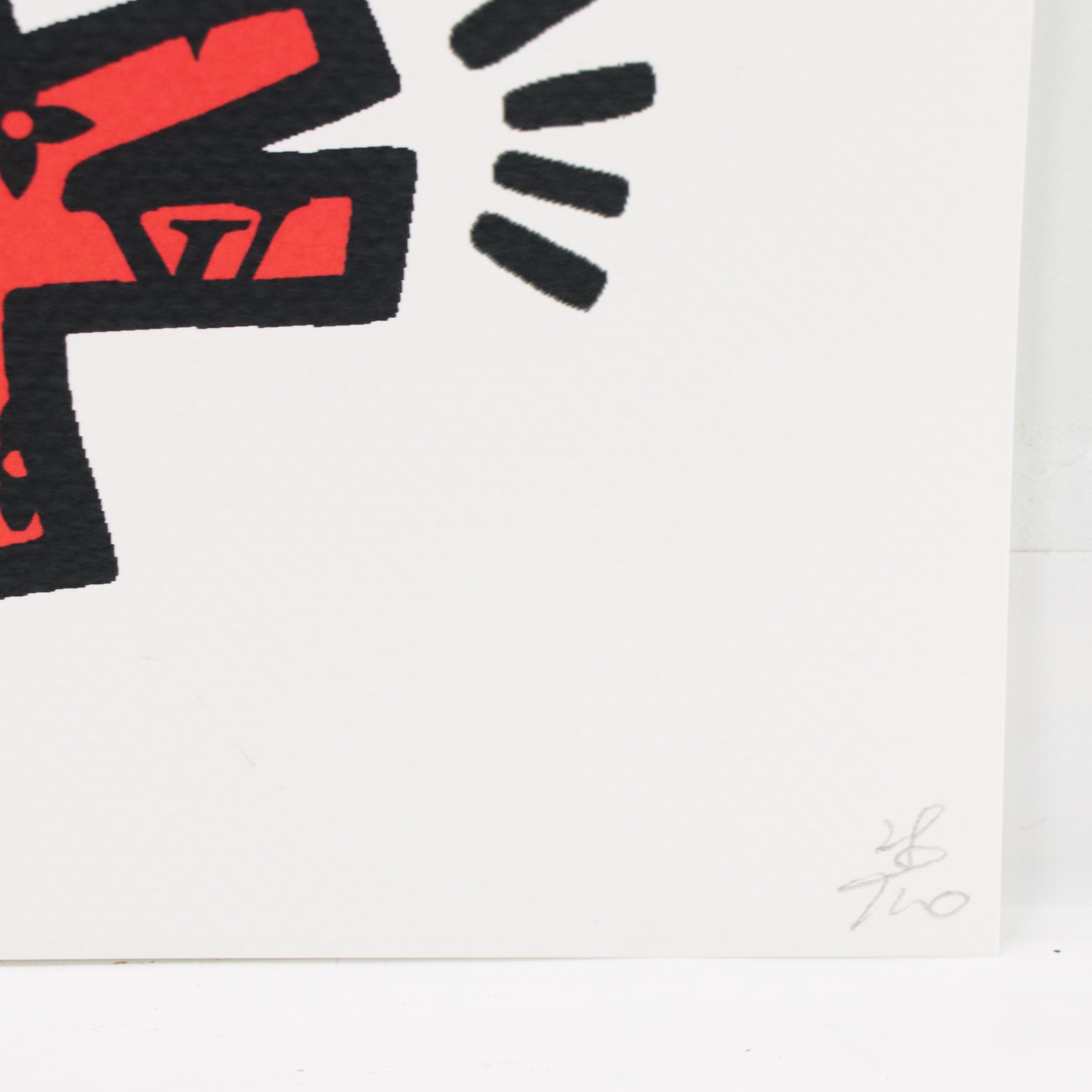 Death NYC Pop Art Graphic Print of Keith Haring x Queen Elizabeth II, 2023