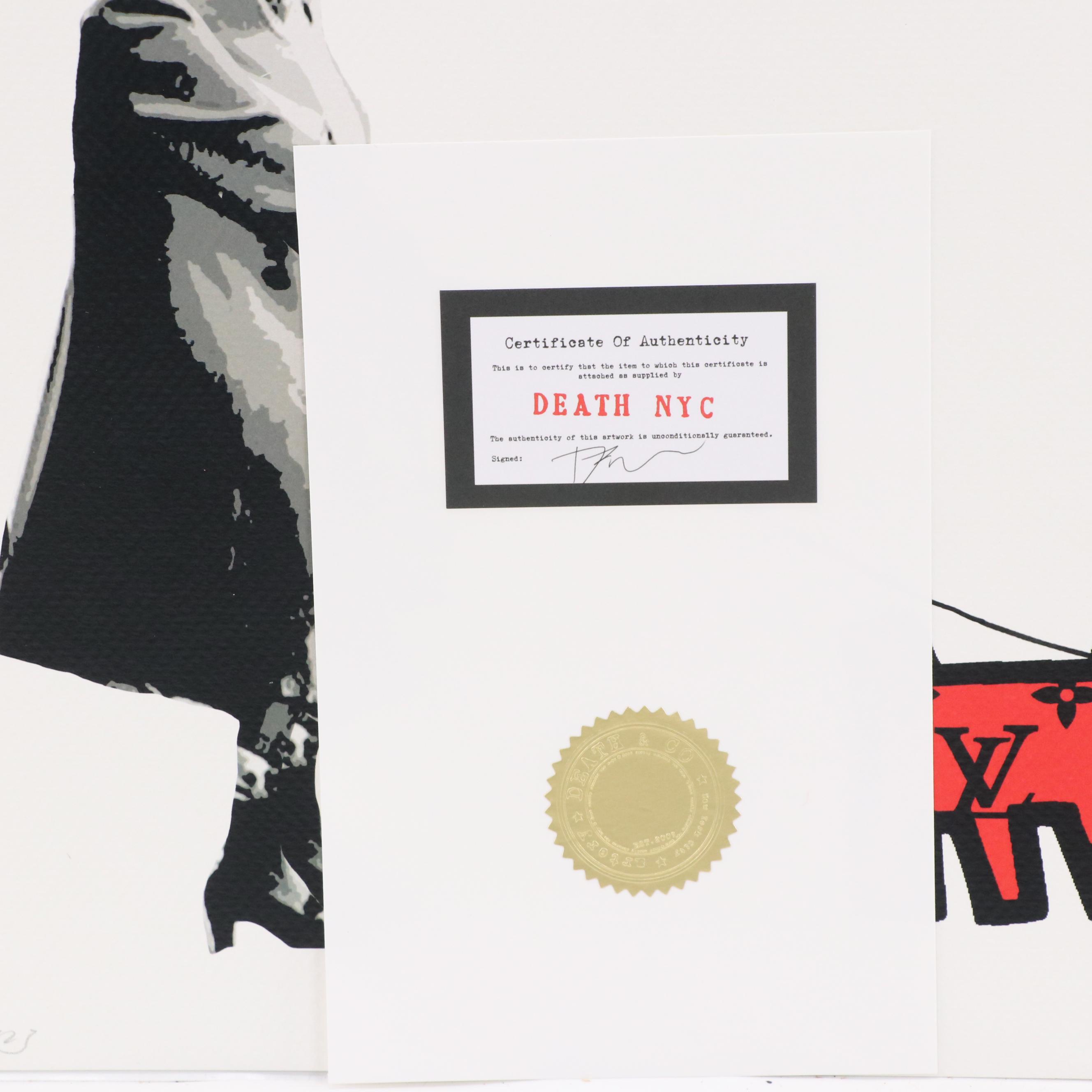 Death NYC Pop Art Graphic Print of Keith Haring x Queen Elizabeth II, 2023