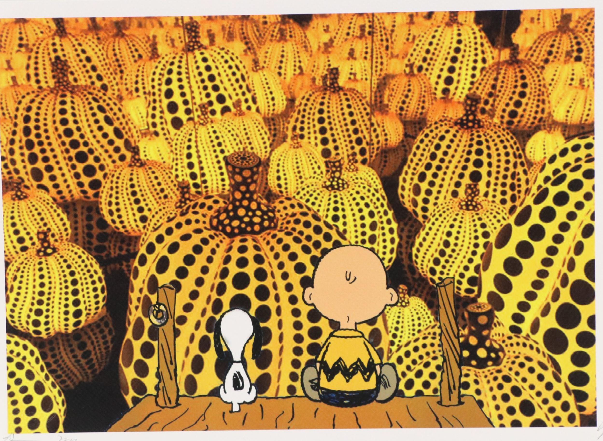 Death NYC Pop Art Graphic Print of Charlie Brown x Yayoi Kusama, 2022