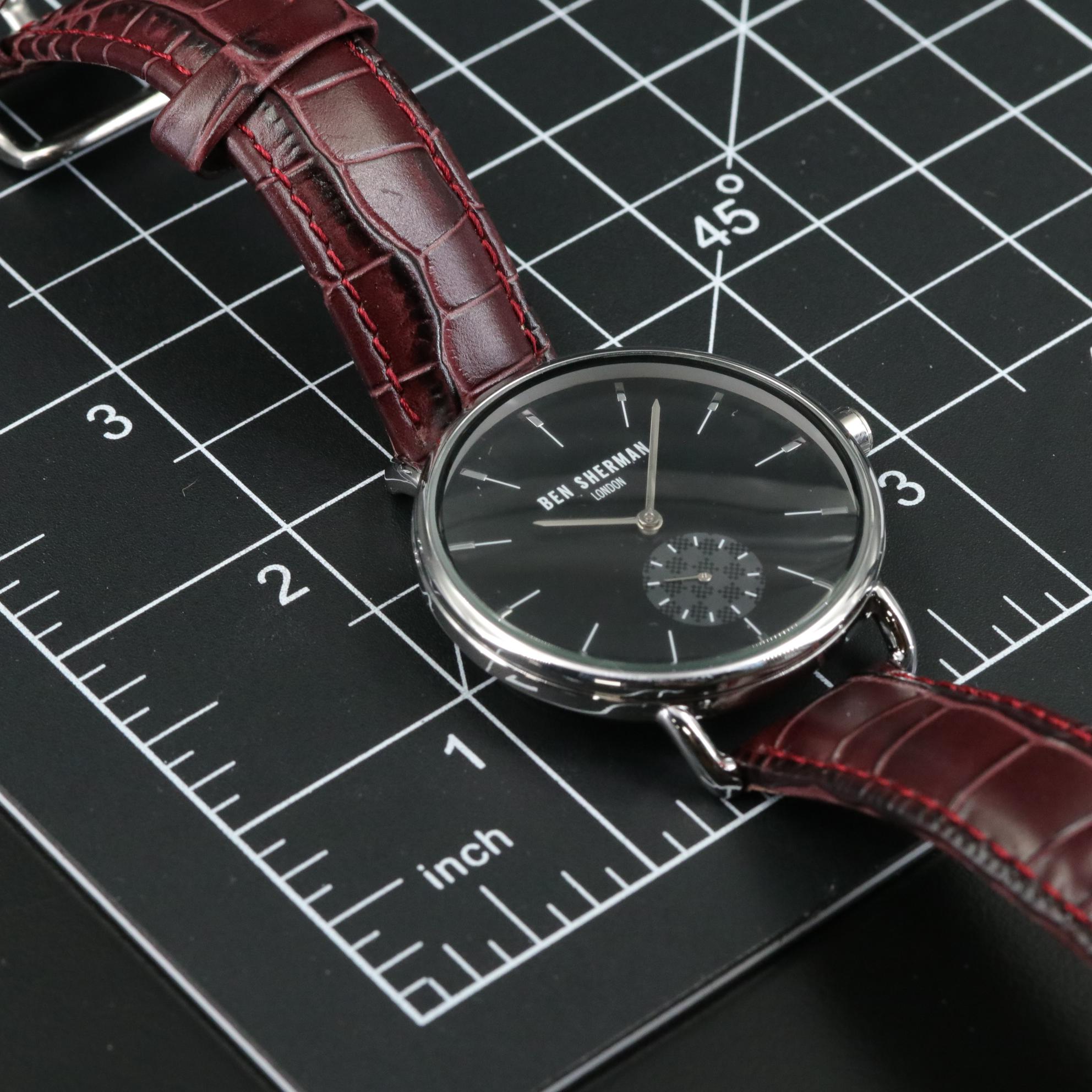 Ben Sherman Brighton Professional Leather Band Watch with Box