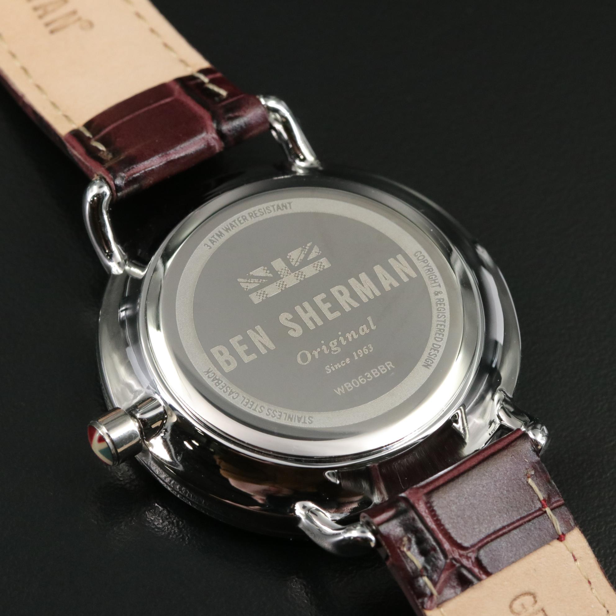 Ben Sherman Brighton Professional Leather Band Watch with Box
