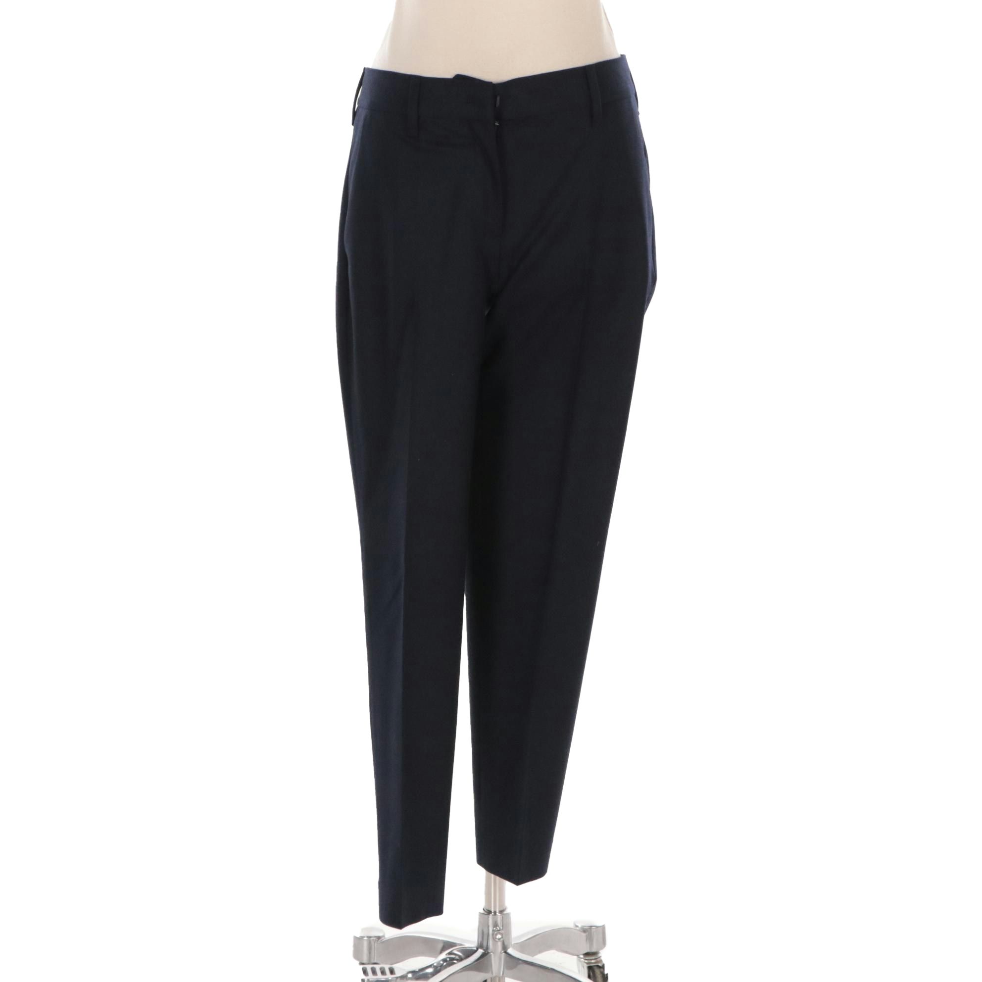 Prada Wool Blend Ankle Pant