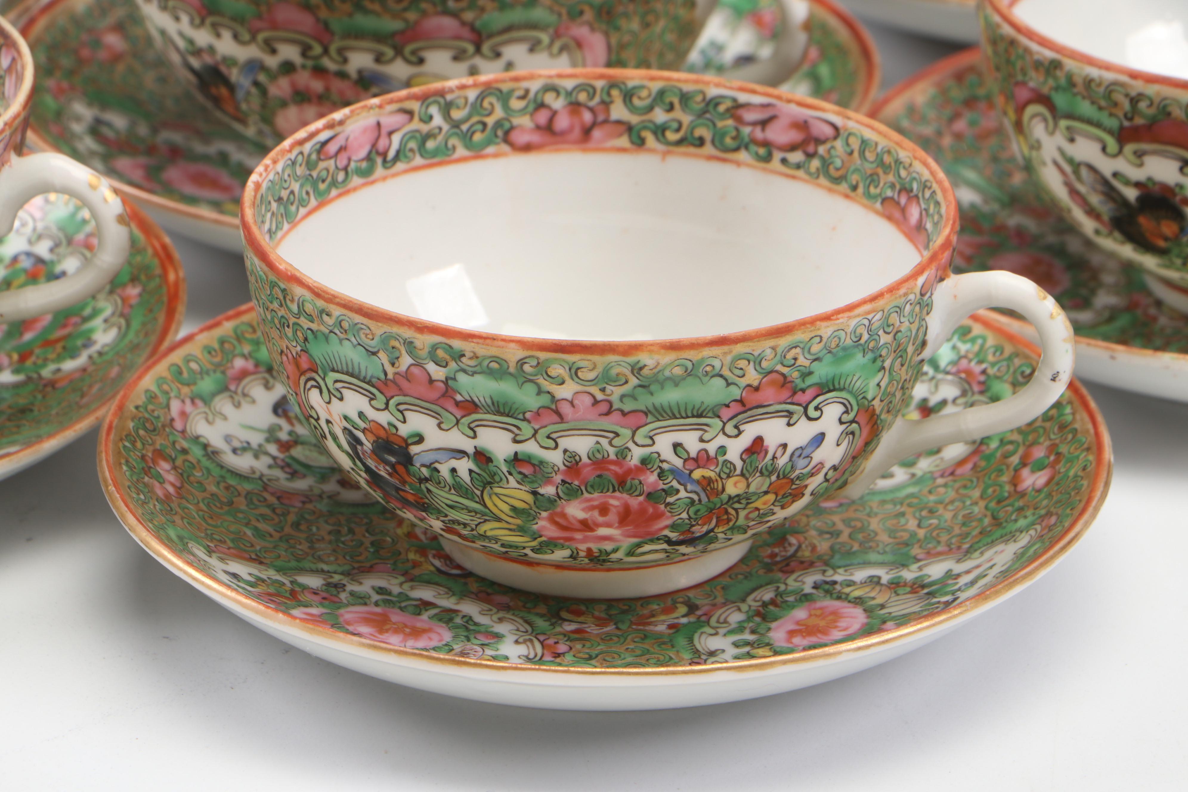 Chinese Export Famille Rose Porcelain Dinnerware