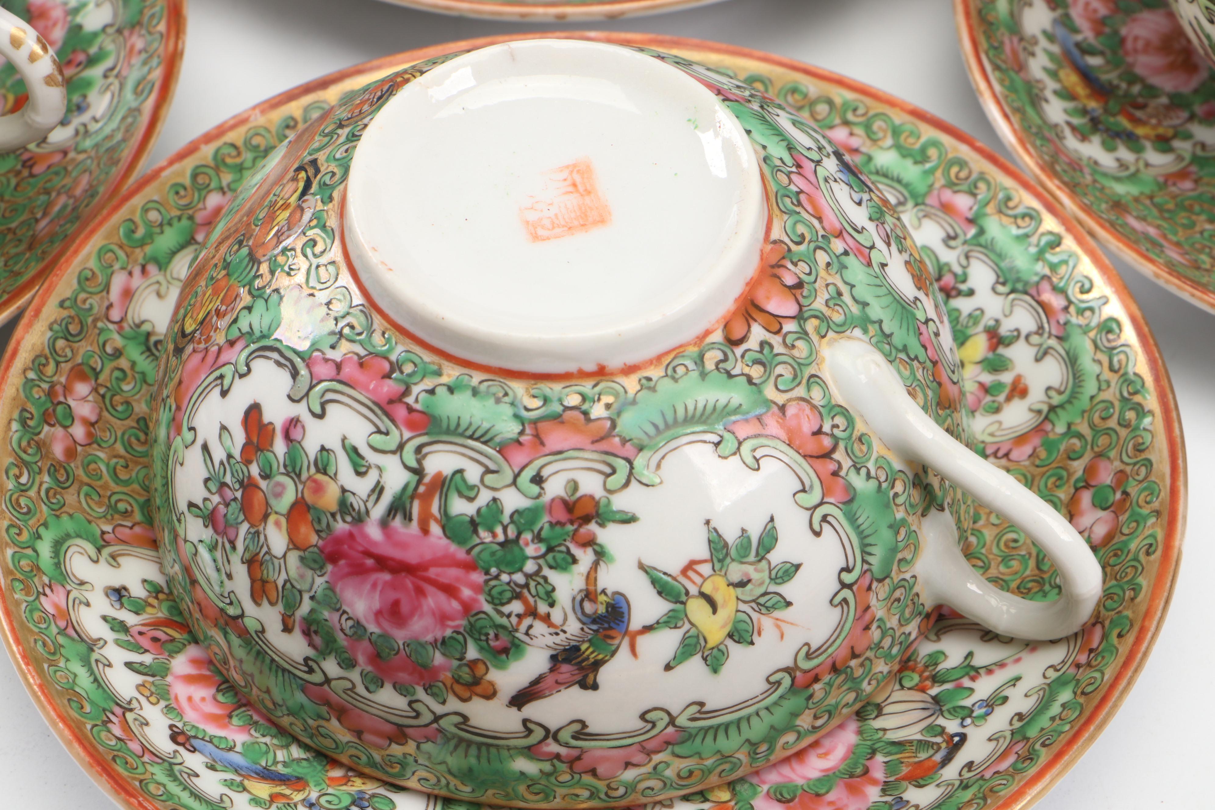 Chinese Export Famille Rose Porcelain Dinnerware