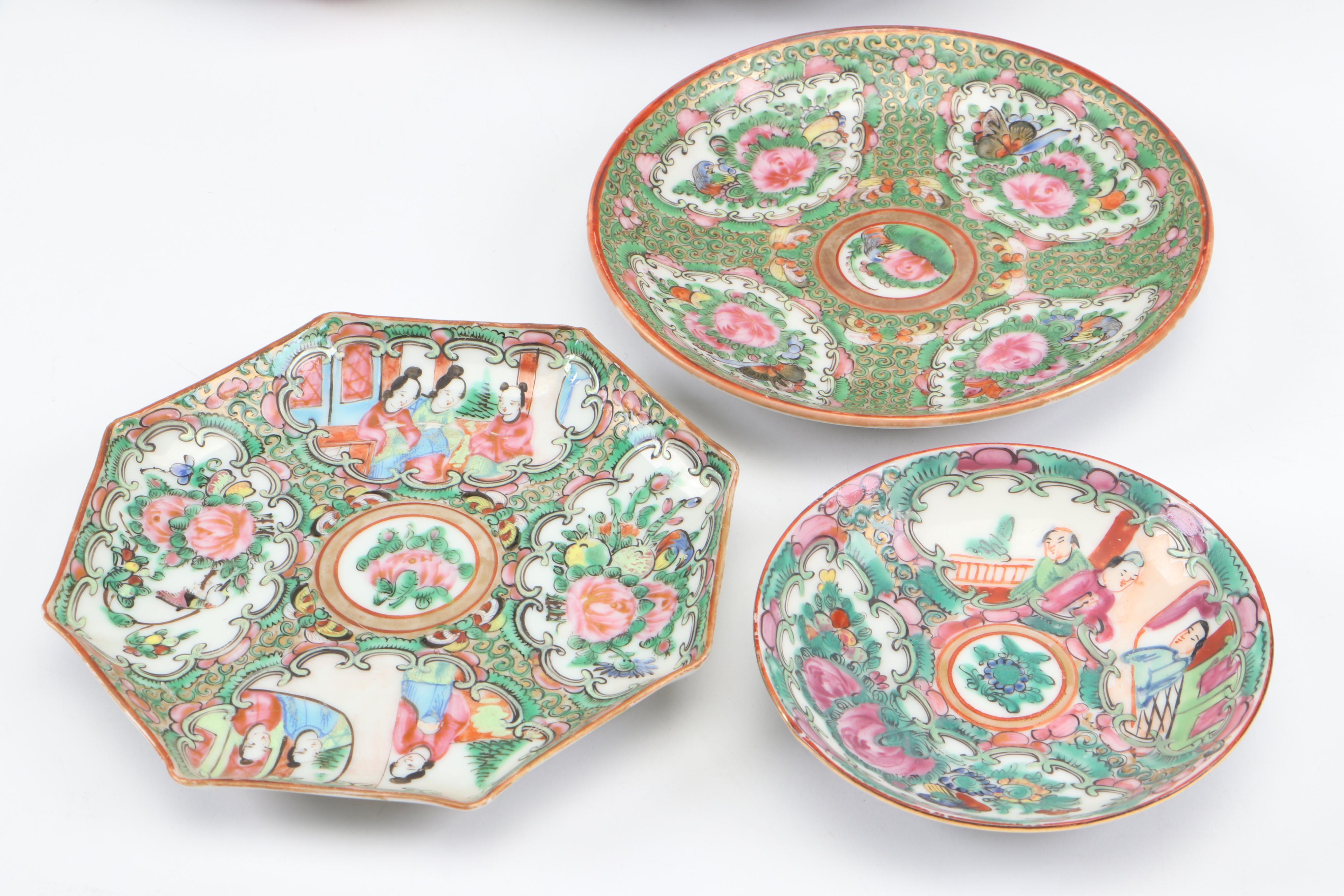 Chinese Export Famille Rose Porcelain Dinnerware