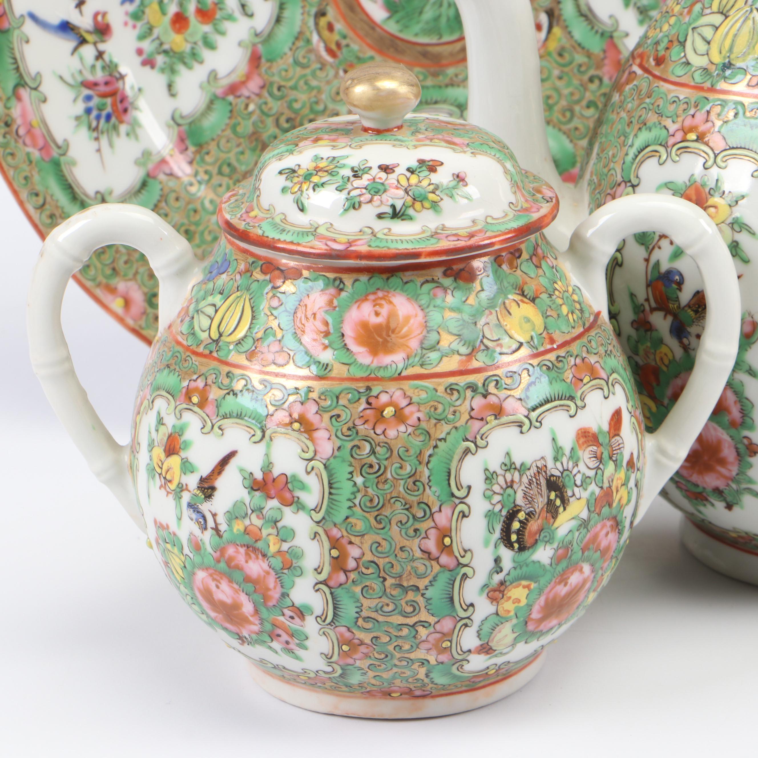 Chinese Export Famille Rose Porcelain Dinnerware