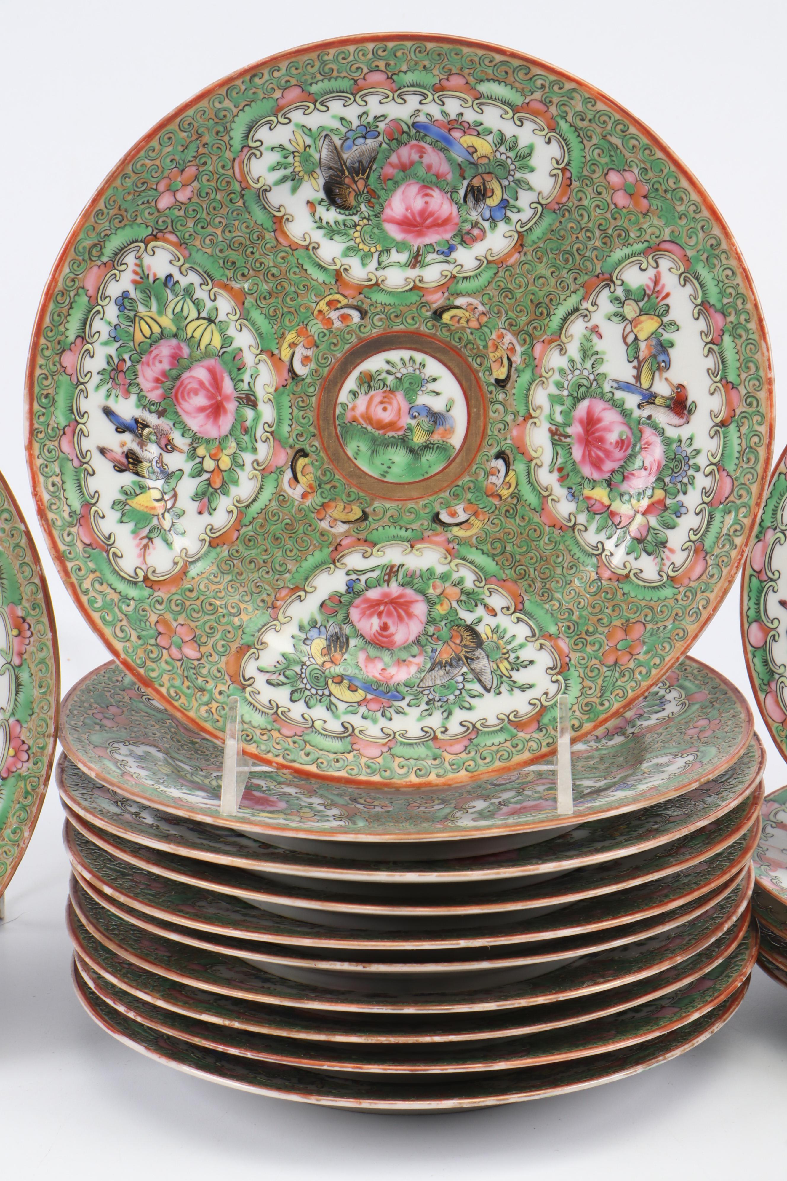 Chinese Export Famille Rose Porcelain Dinnerware