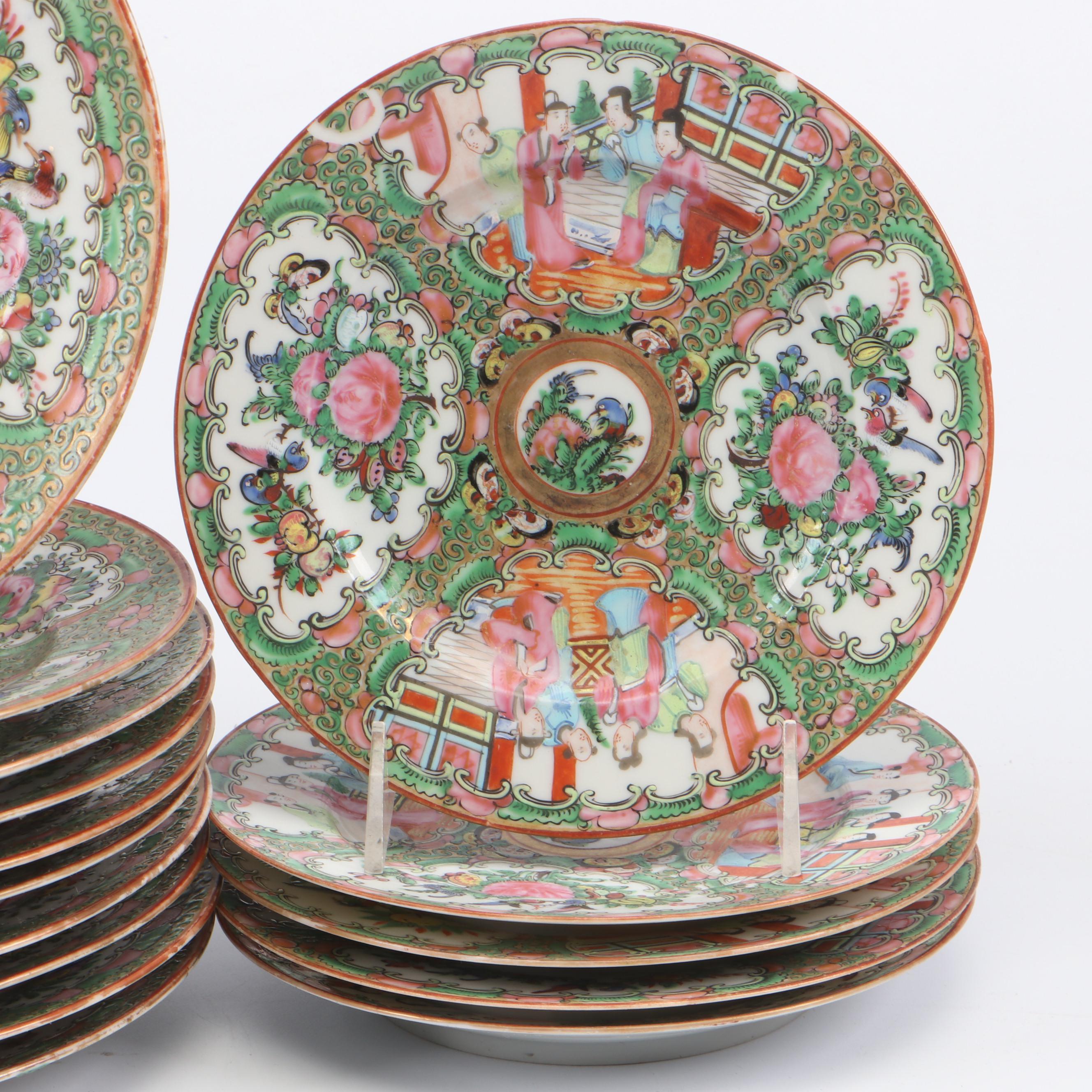 Chinese Export Famille Rose Porcelain Dinnerware
