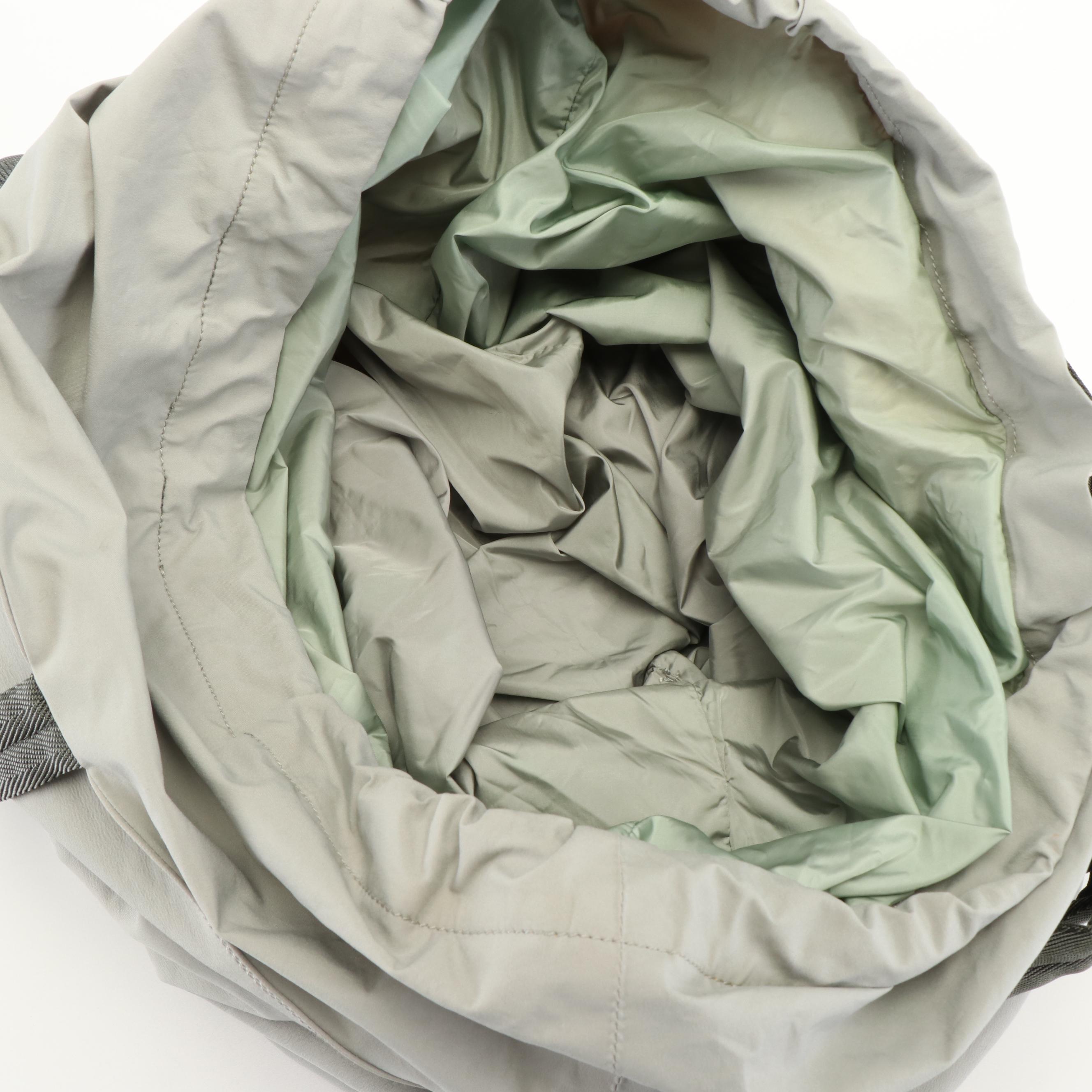 Prada 2 Way Bucket Crossbody Bag in Gray Nylon