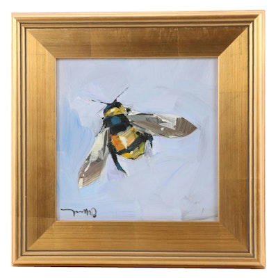 Jose Trujillo Oil Painting "Buzzing Bee," 2021