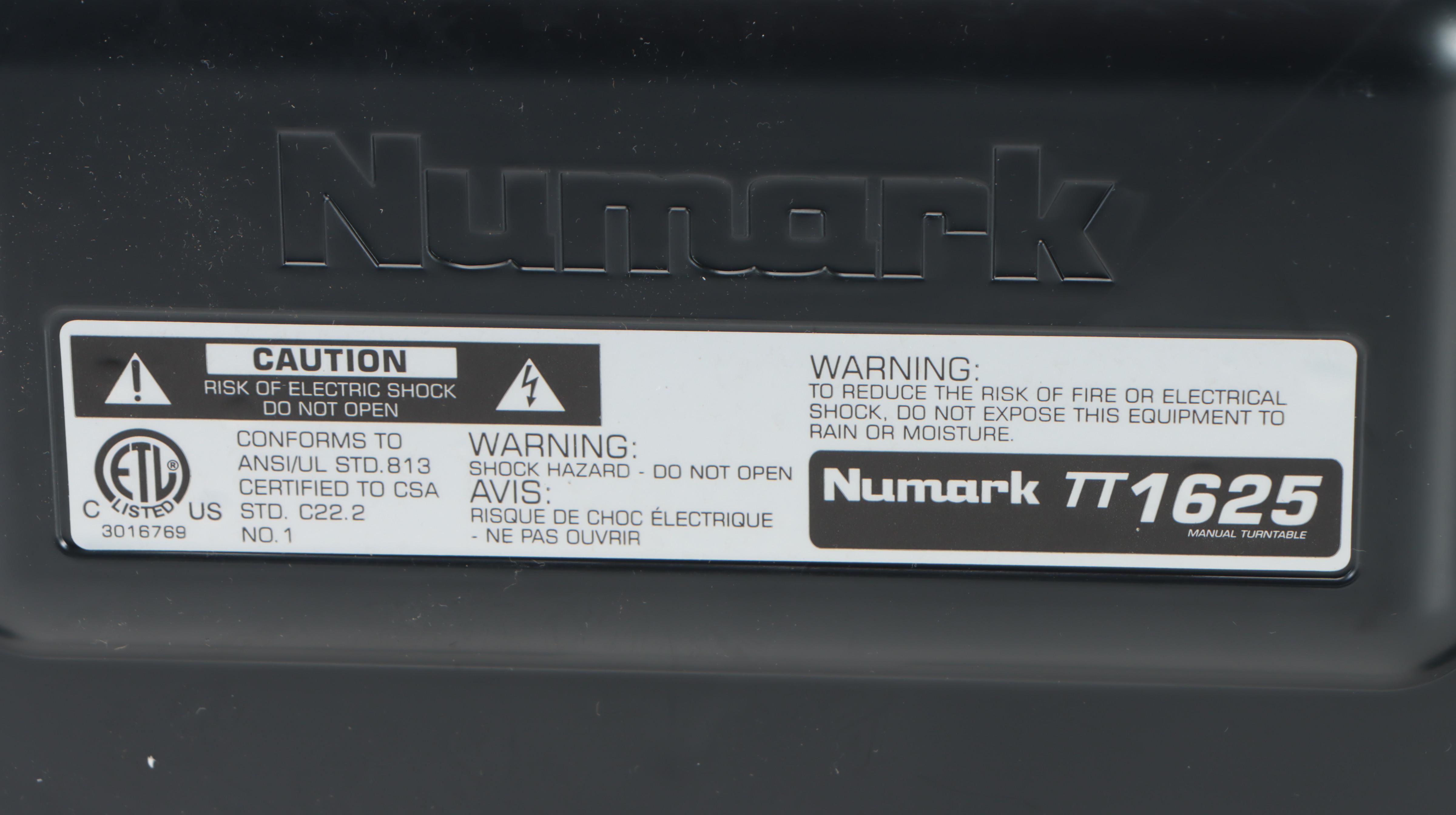 Numark TT1625 Direct-Drive Manual Turntables