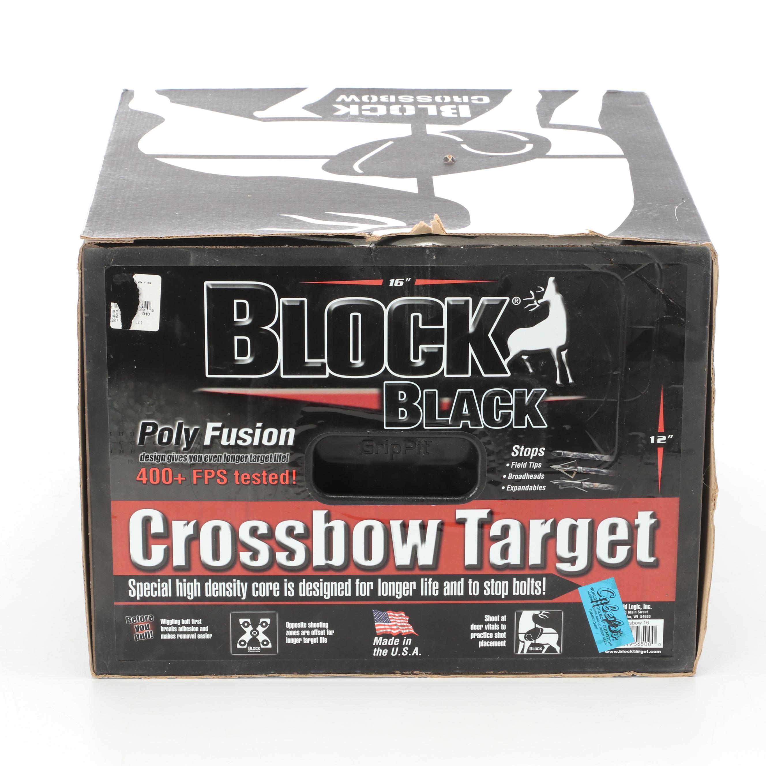 Block Black Crossbow Target with More Archery Accessories