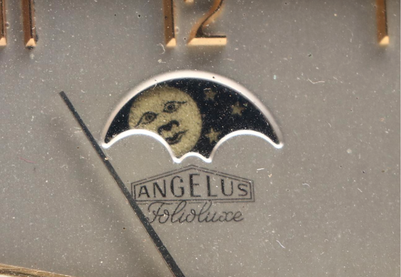 Angelus Moon Phases 8-Day Portable Alarm Clock, Mid-20th Century