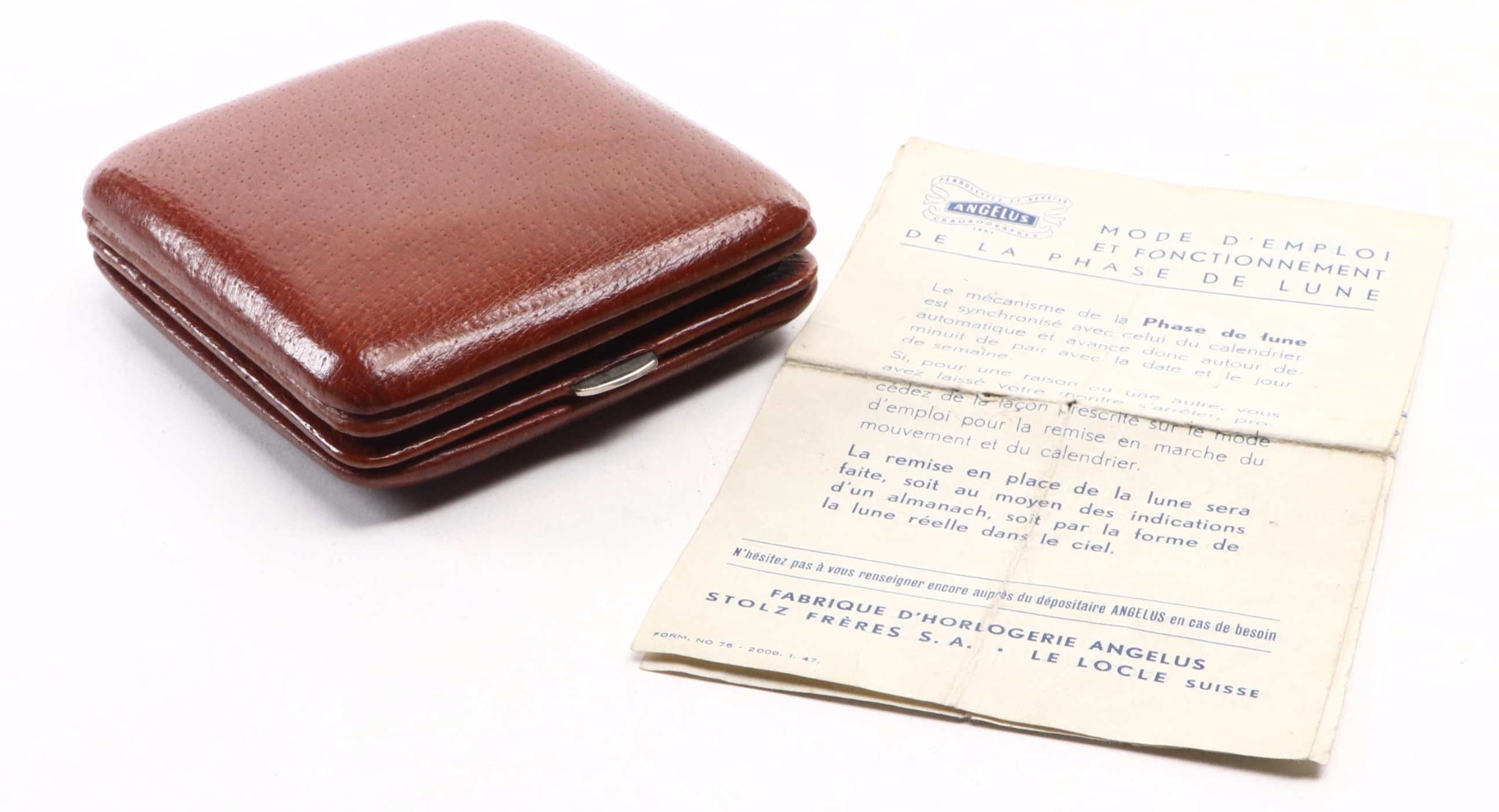 Angelus Moon Phases 8-Day Portable Alarm Clock, Mid-20th Century