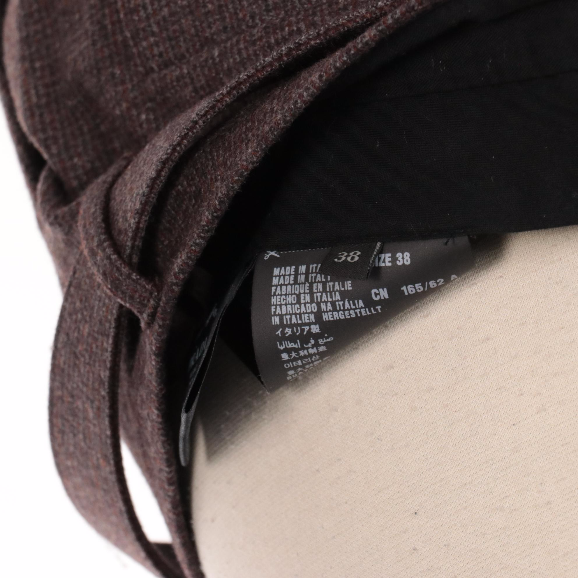 Prada Wool/Angora Blend Tweed Look Trousers