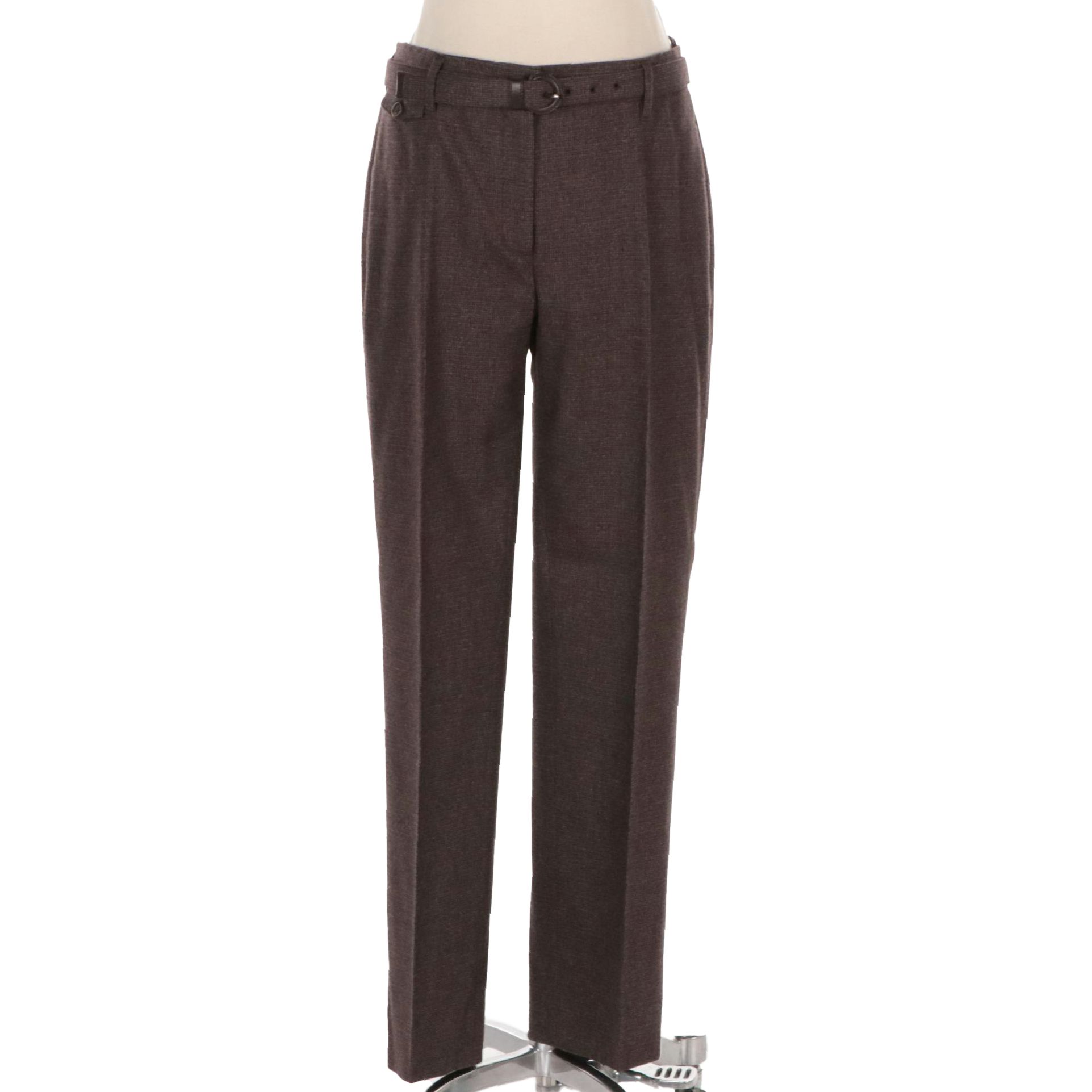 Prada Wool/Angora Blend Tweed Look Trousers