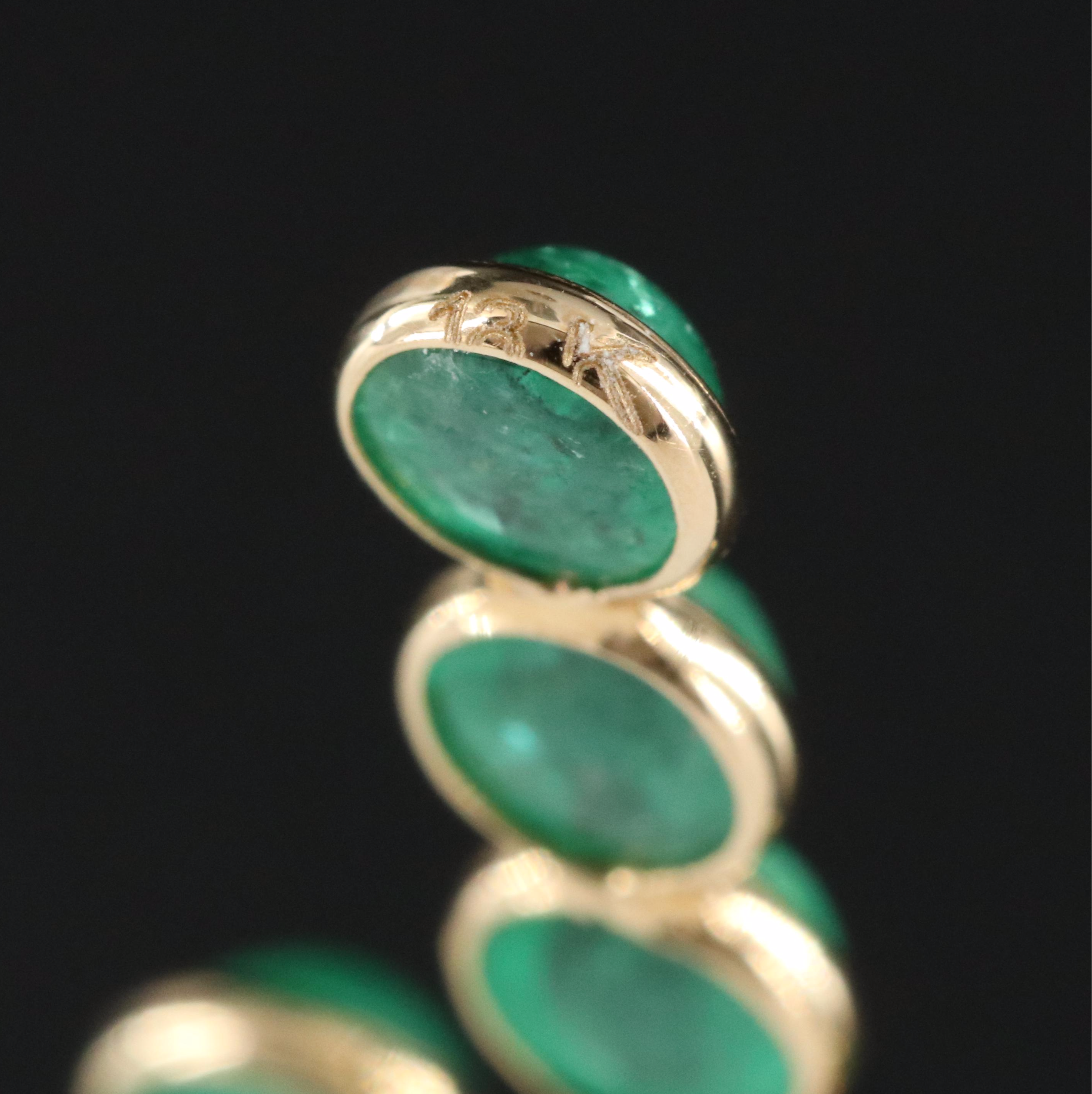 18K Emerald Cross Pendant