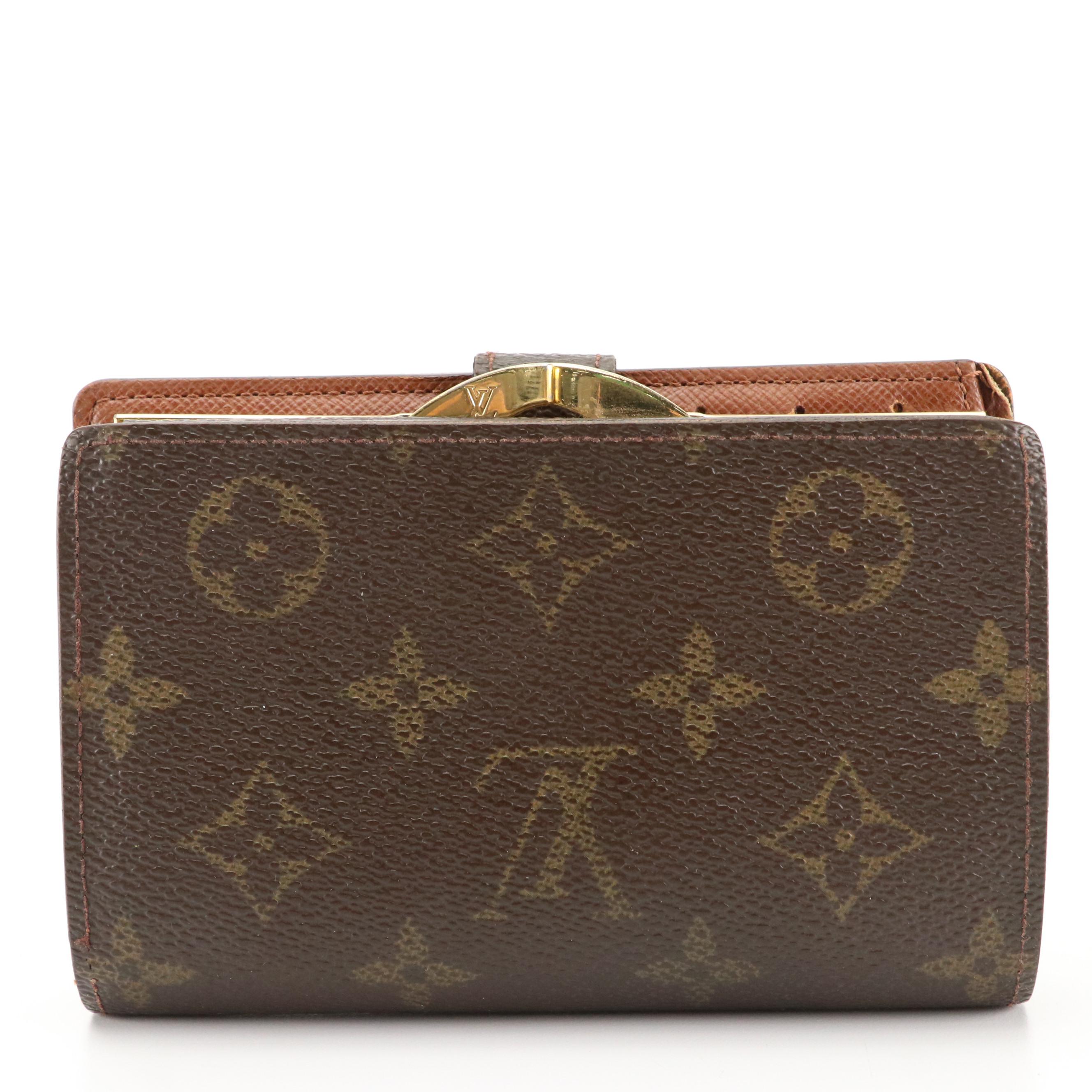 Louis Vuitton Porte Viennois Kiss Lock Coin Purse Wallet in Monogram Canvas