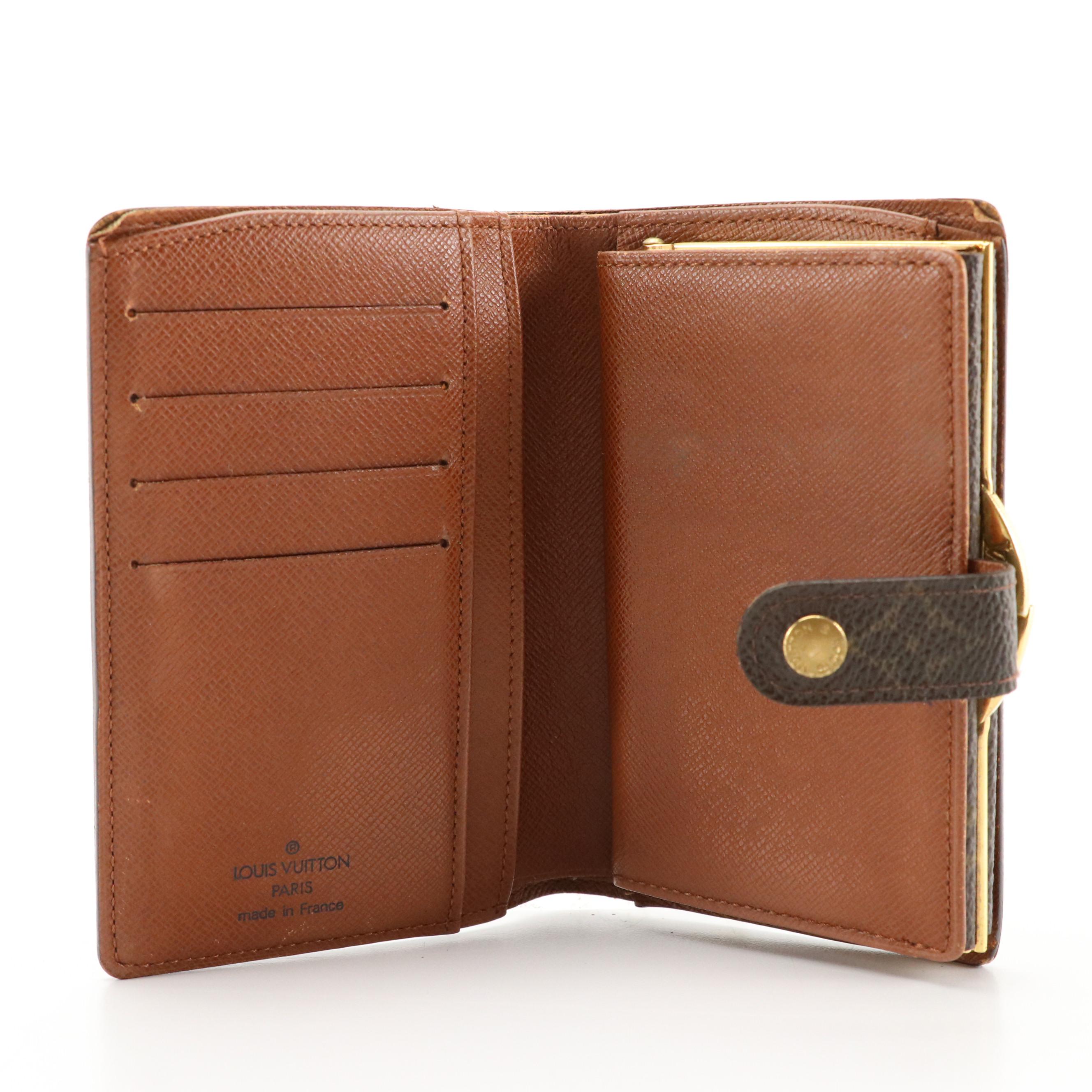 Louis Vuitton Porte Viennois Kiss Lock Coin Purse Wallet in Monogram Canvas