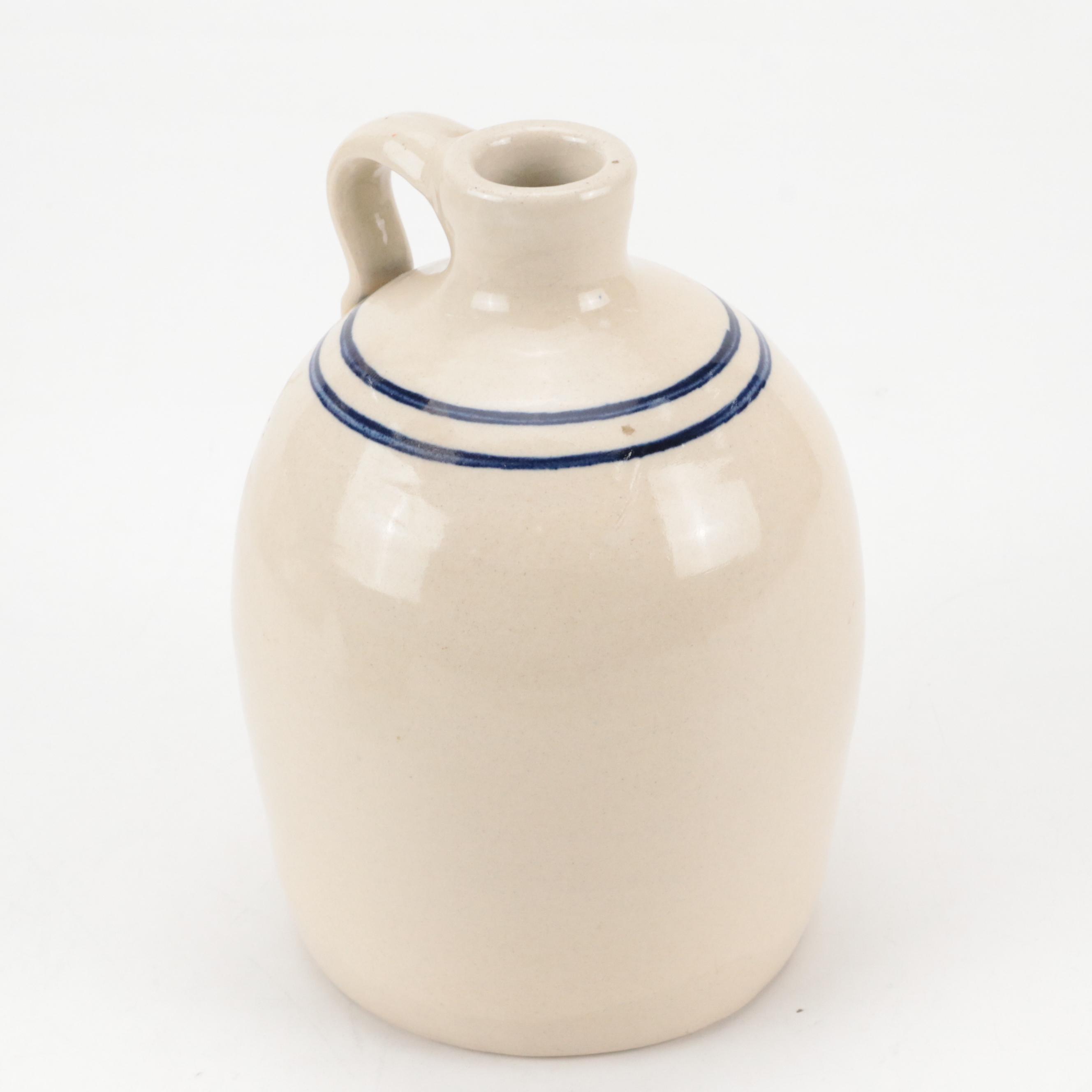 Marshall Pottery Stoneware Jug with Other Art Pottery Bowls and Décor