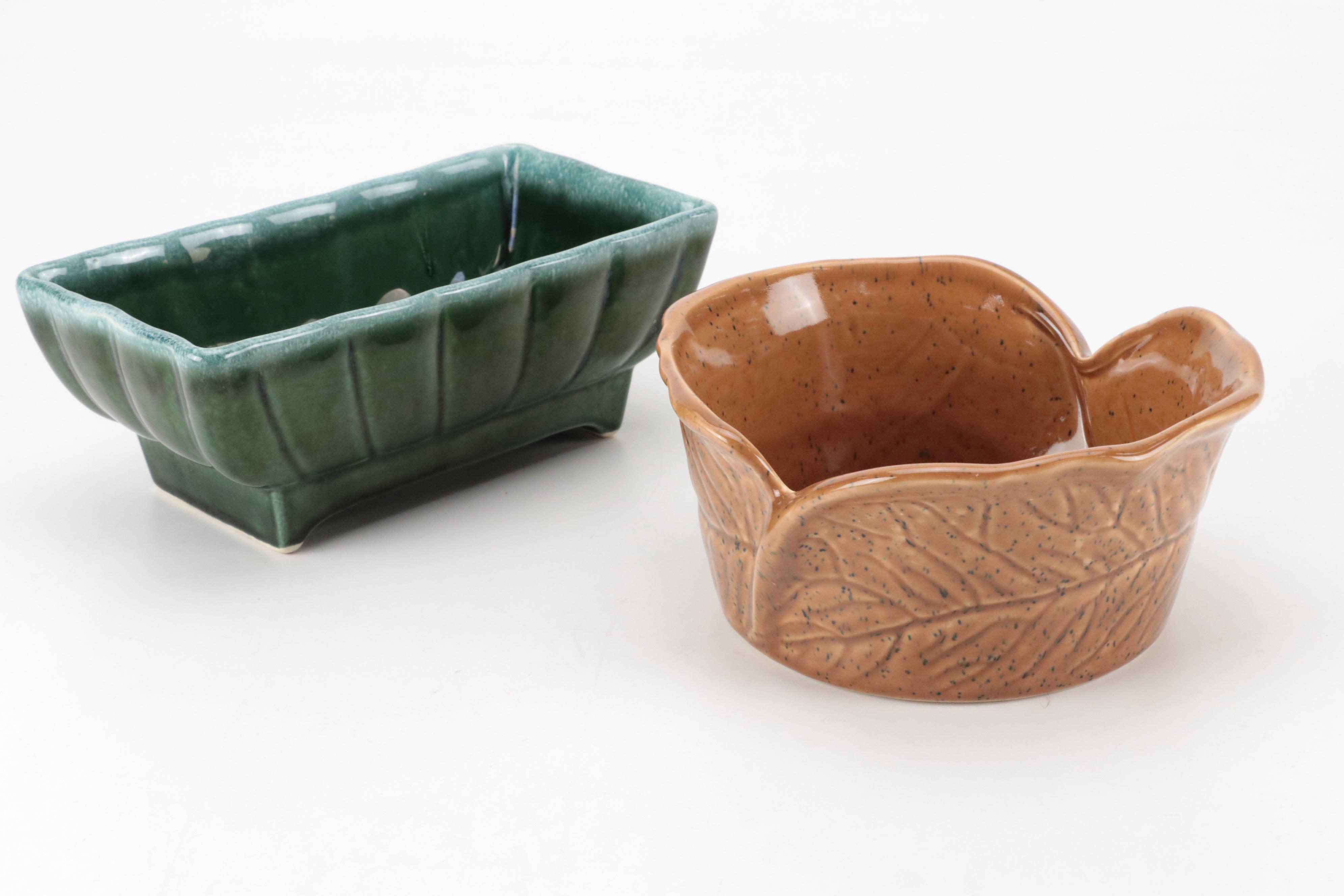 Marshall Pottery Stoneware Jug with Other Art Pottery Bowls and Décor