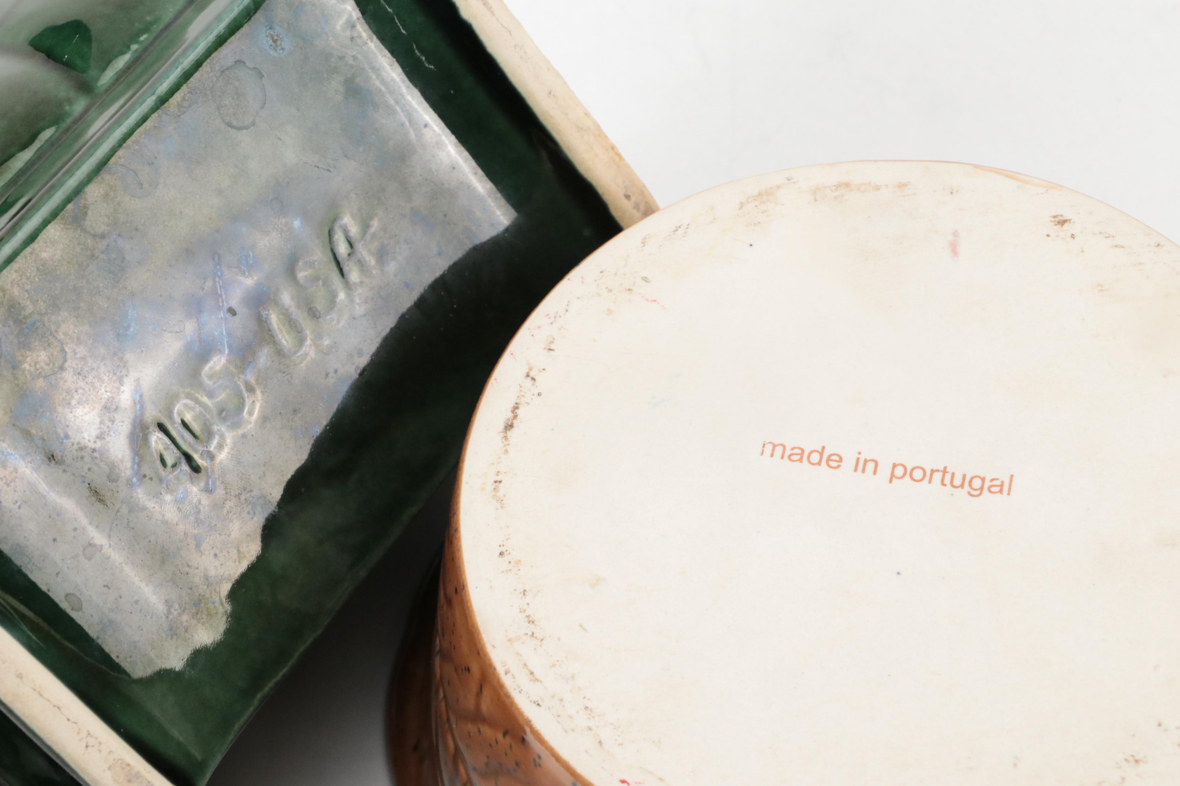 Marshall Pottery Stoneware Jug with Other Art Pottery Bowls and Décor