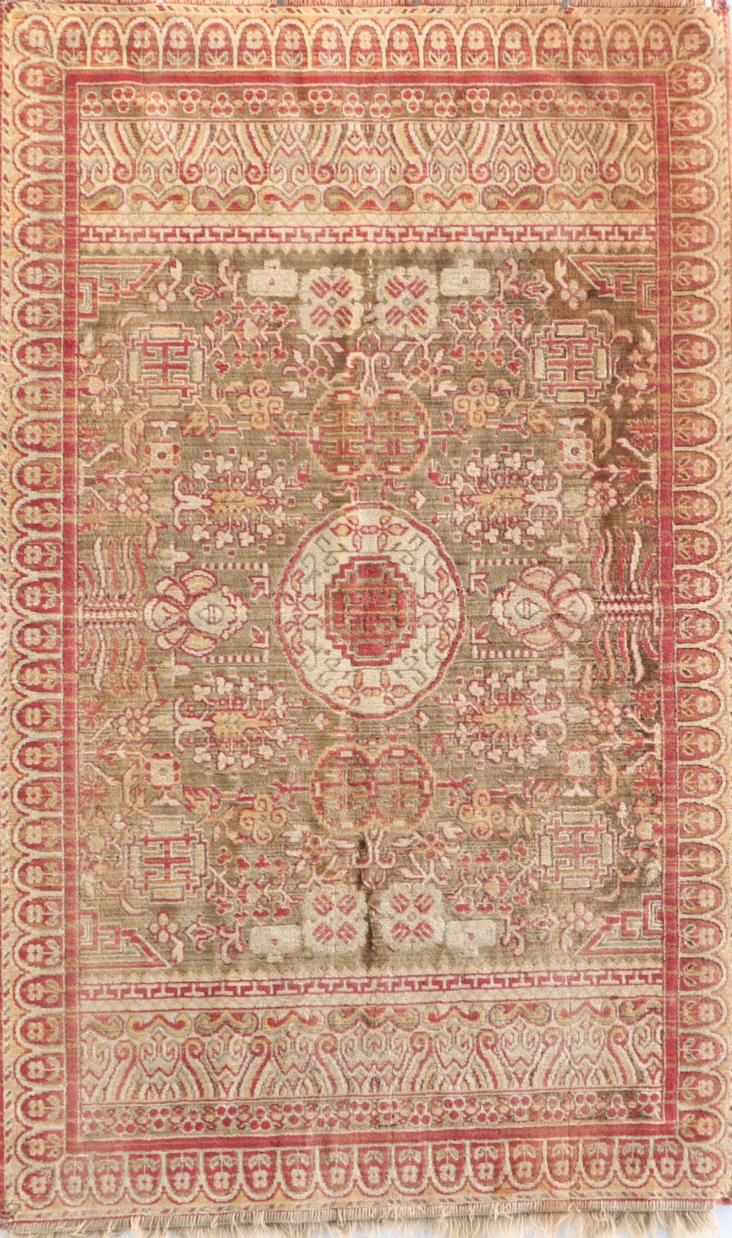 Persian Style Tapestry Panel With Hanging Hooks