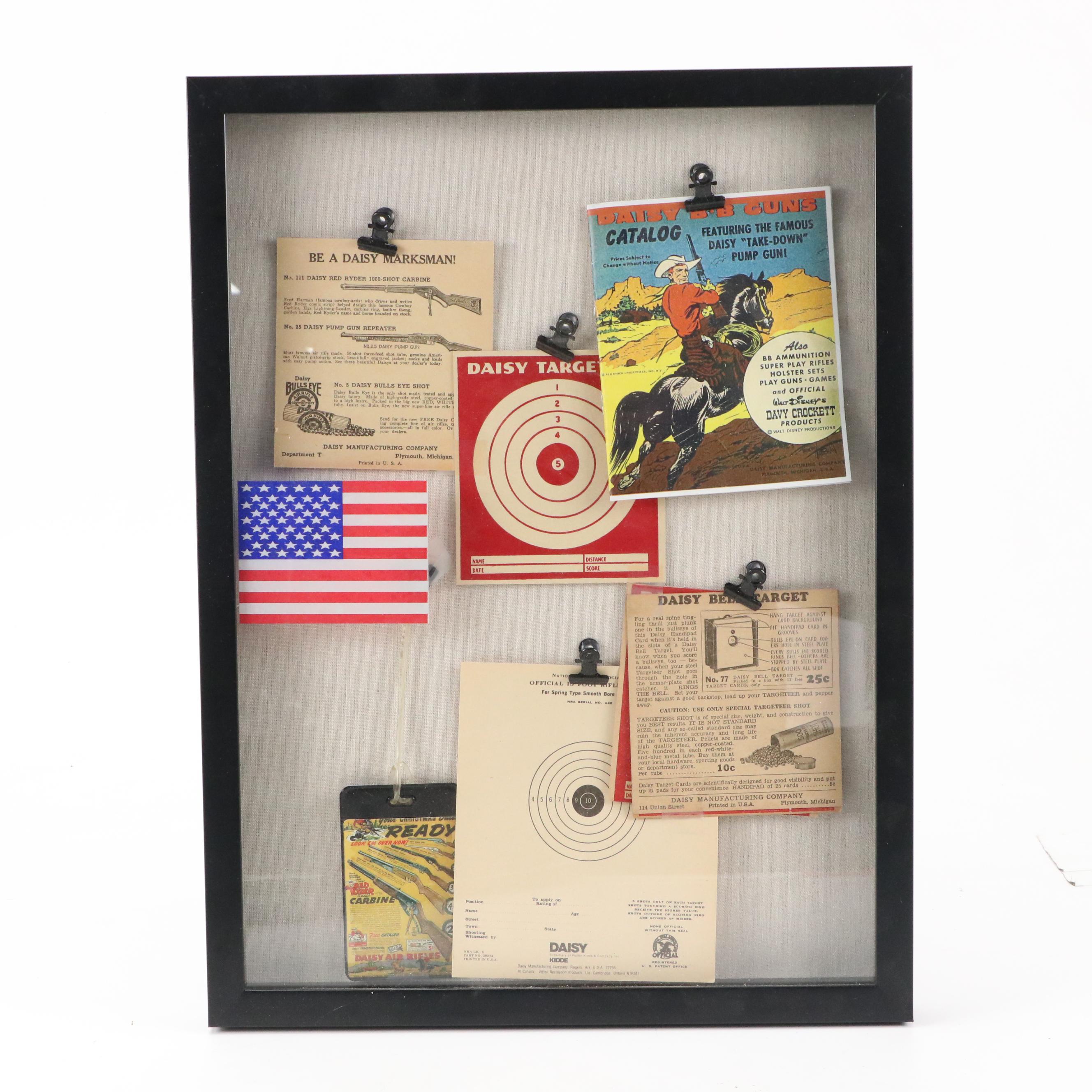 Daisy Pump Action No.25 Air Rifle With Daisy Targets, Manuals in Display