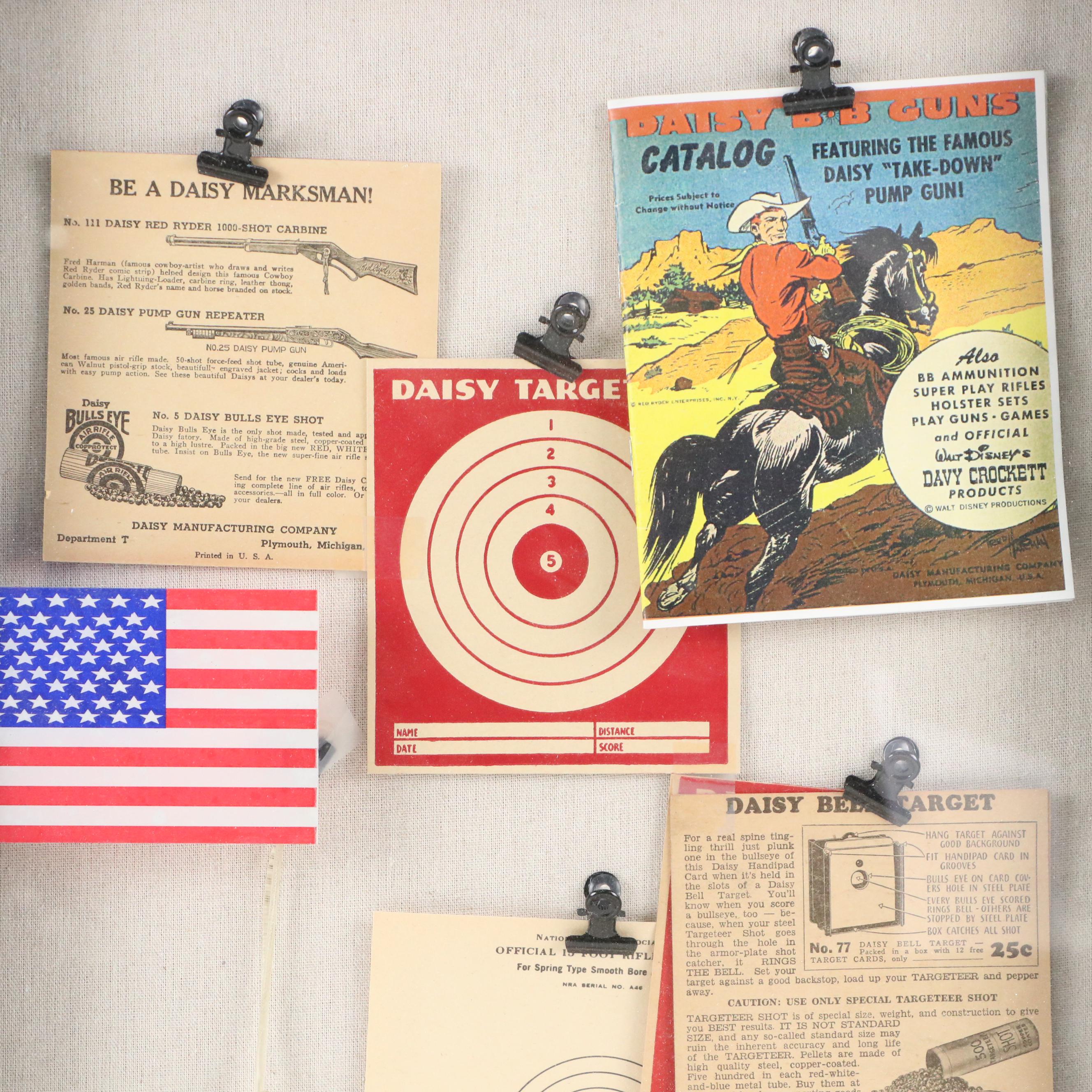 Daisy Pump Action No.25 Air Rifle With Daisy Targets, Manuals in Display