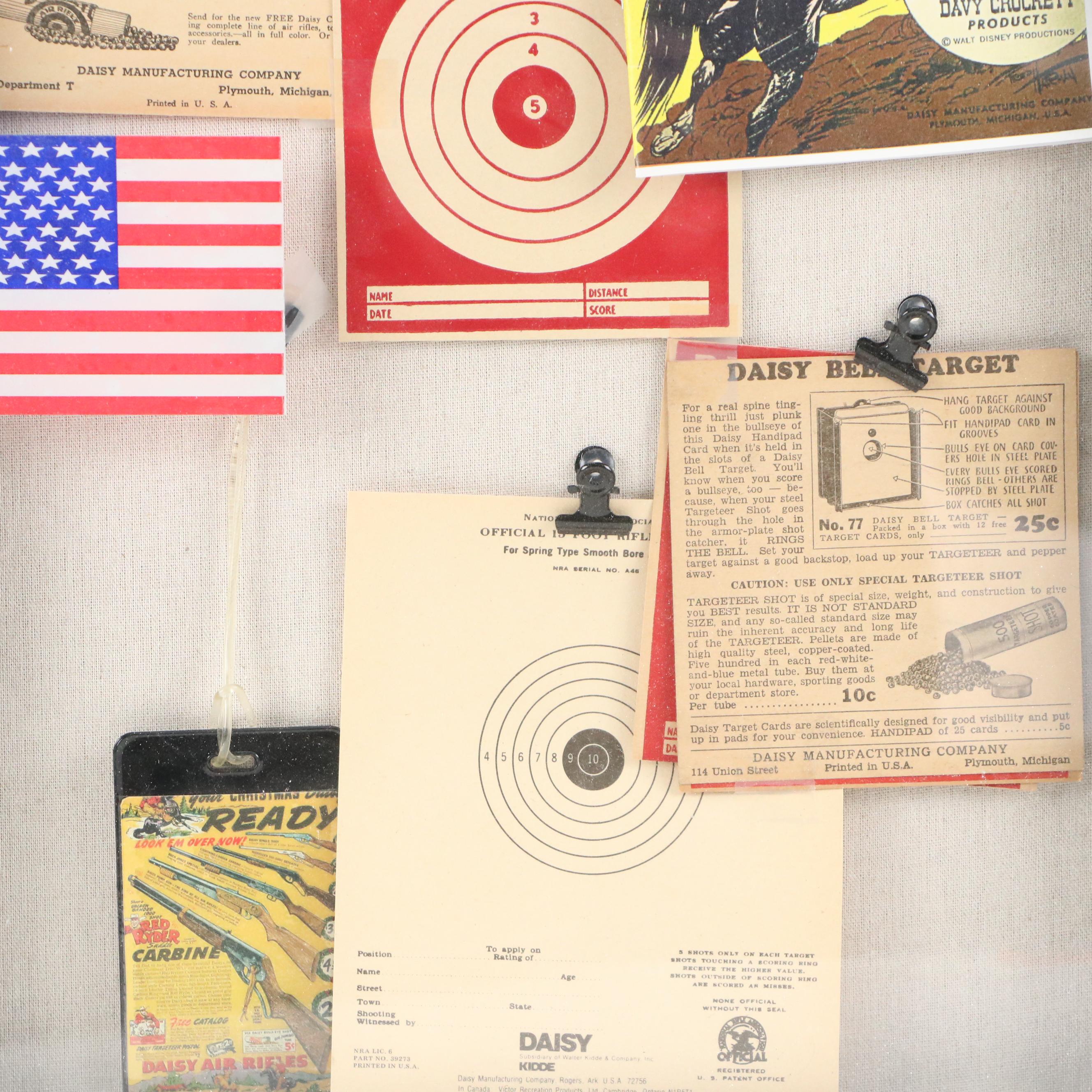Daisy Pump Action No.25 Air Rifle With Daisy Targets, Manuals in Display