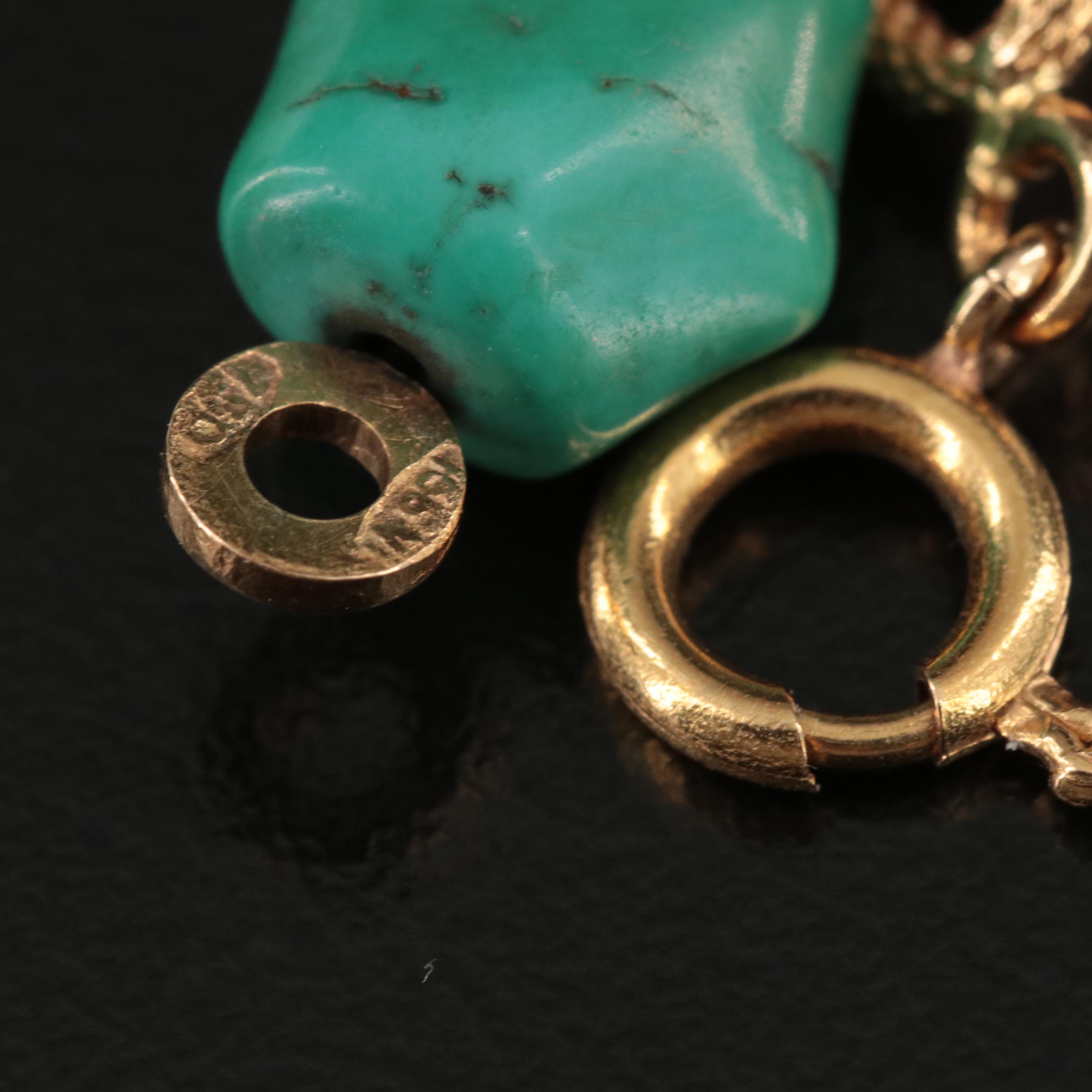 18K Turquoise Station Bracelet