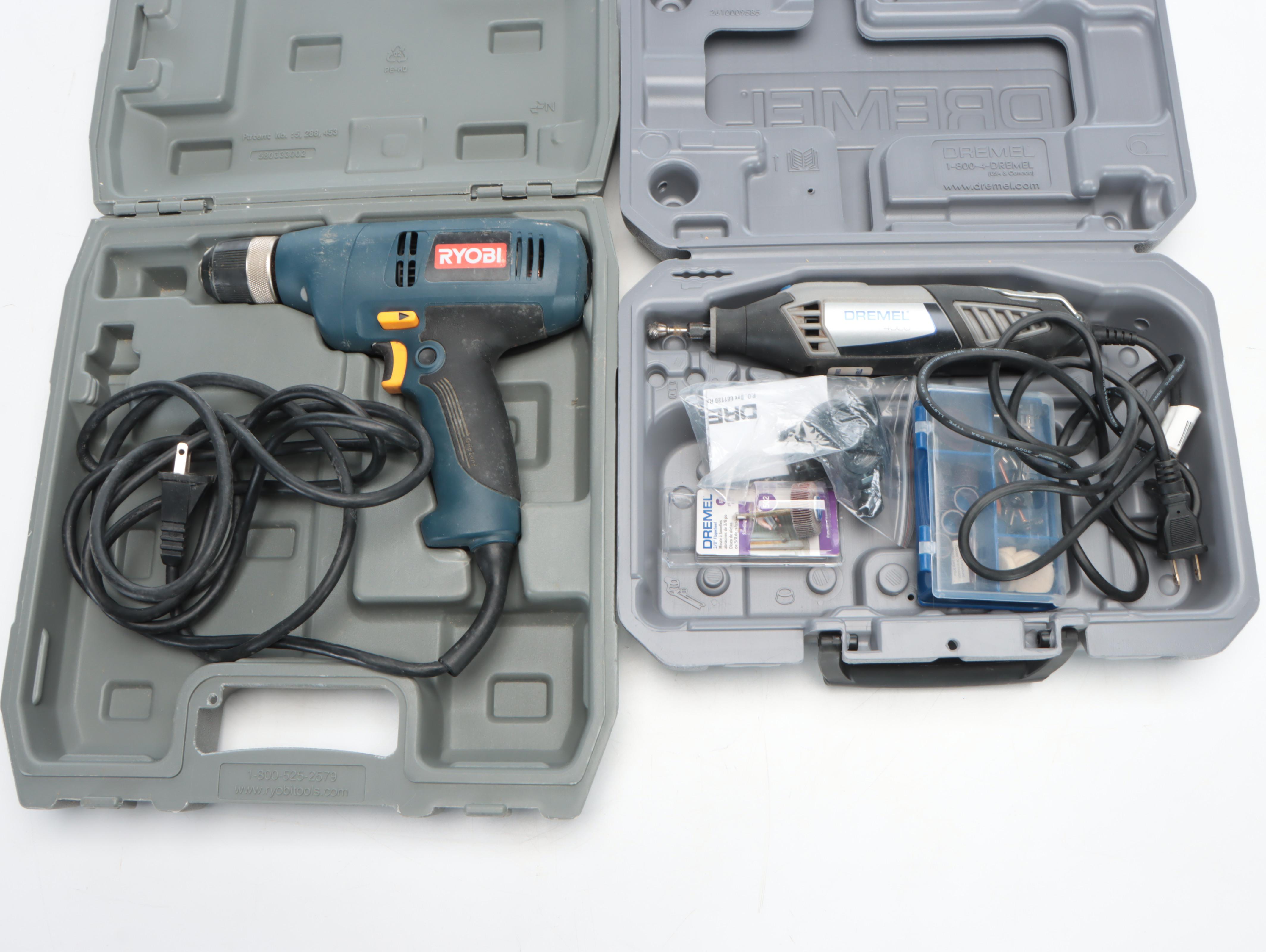 RYOBI Circular Saw with Dremel Rotary Tool Kit and More Power Tools