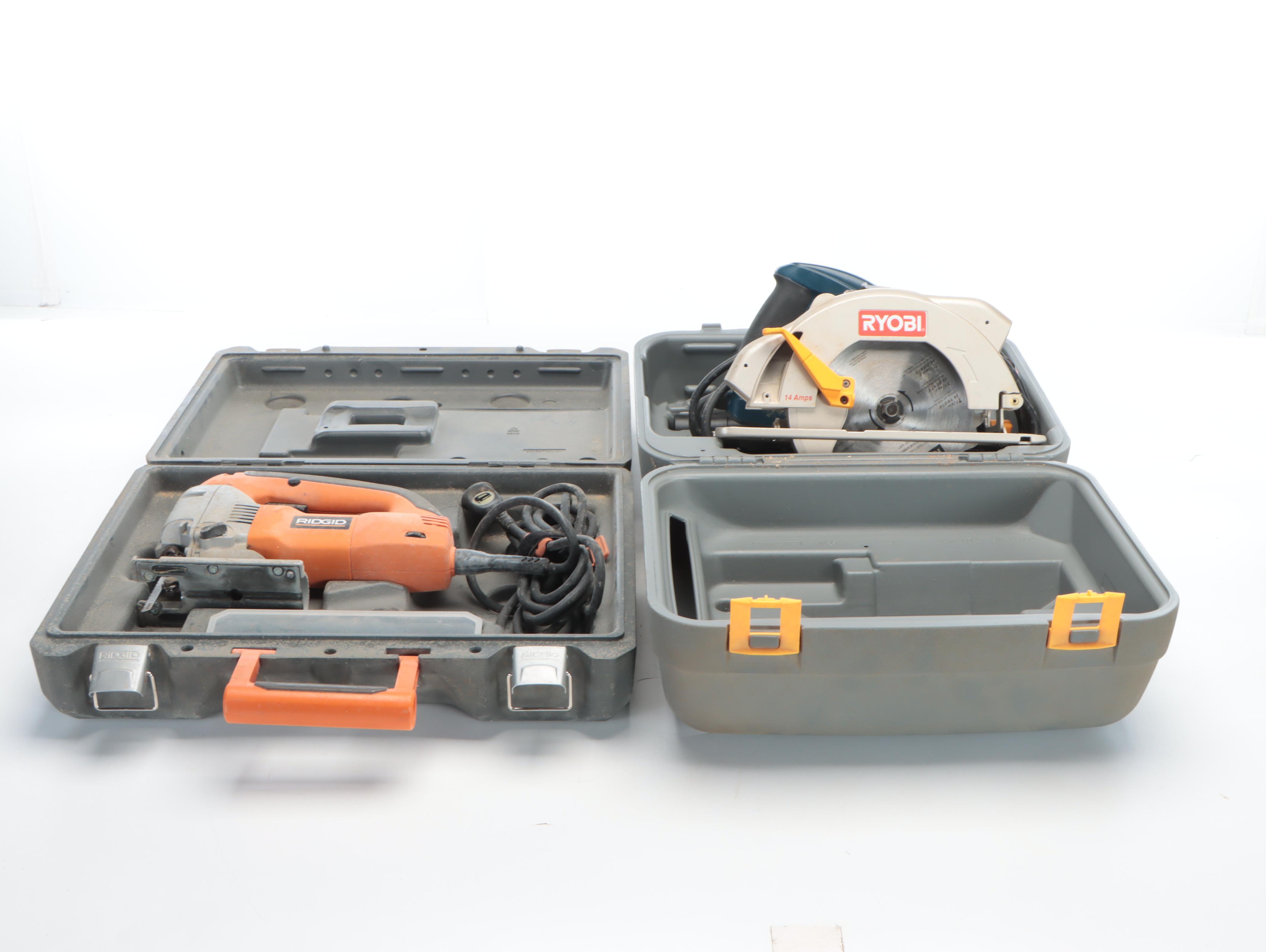 RYOBI Circular Saw with Dremel Rotary Tool Kit and More Power Tools