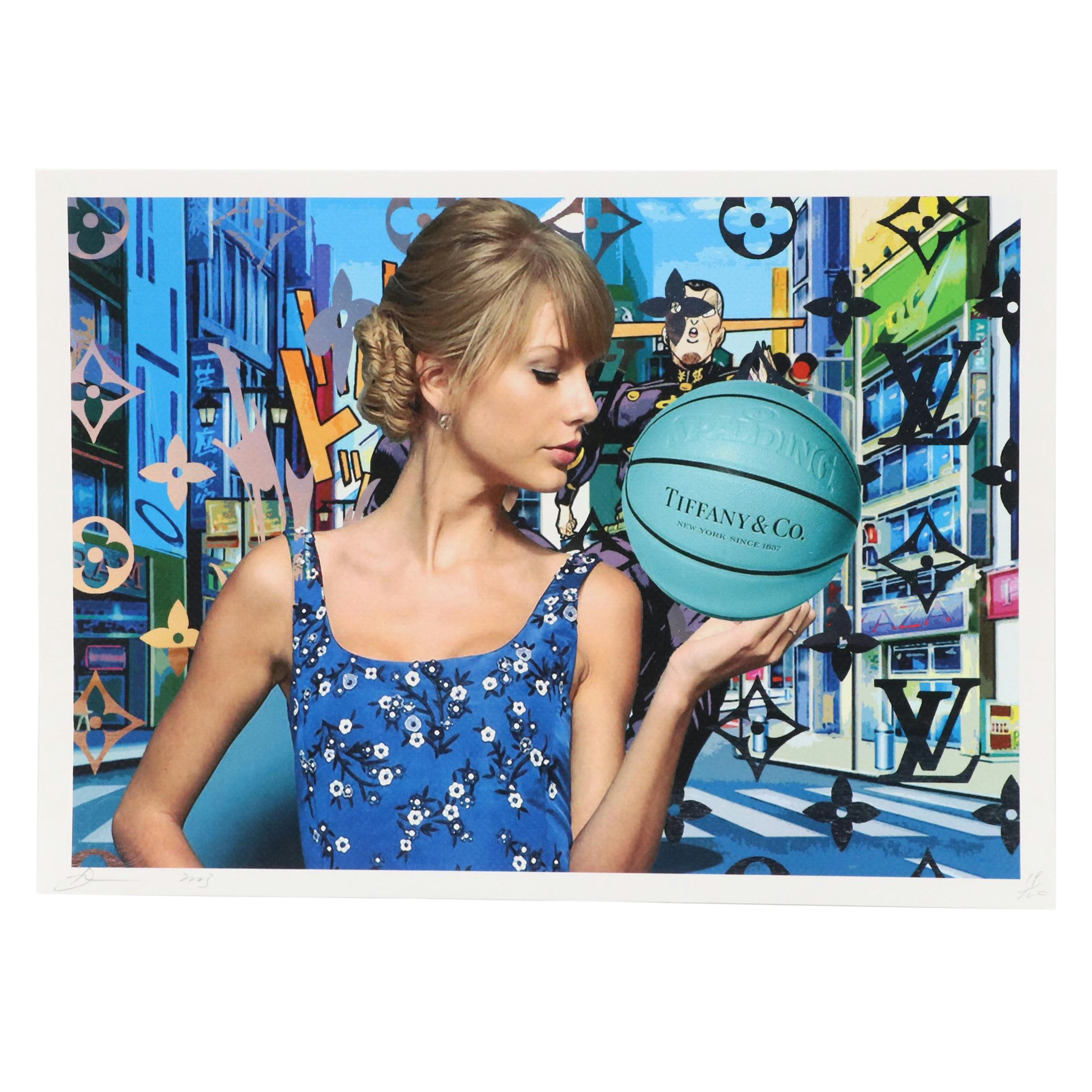 Death NYC Pop Art Graphic Print of Taylor Swift x Louis Vuitton, 2023