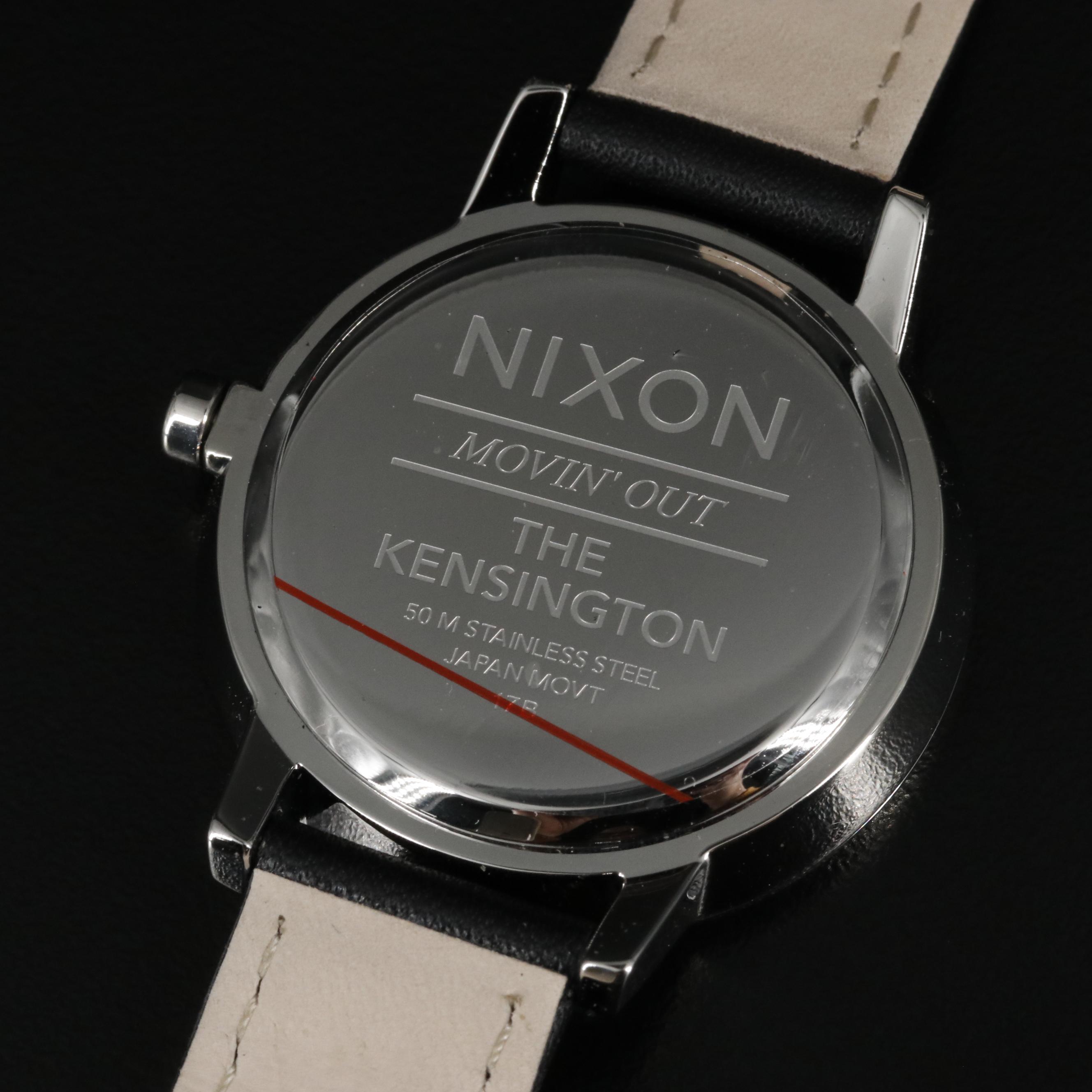 Nixon Kensington Black Leather Watch with Box