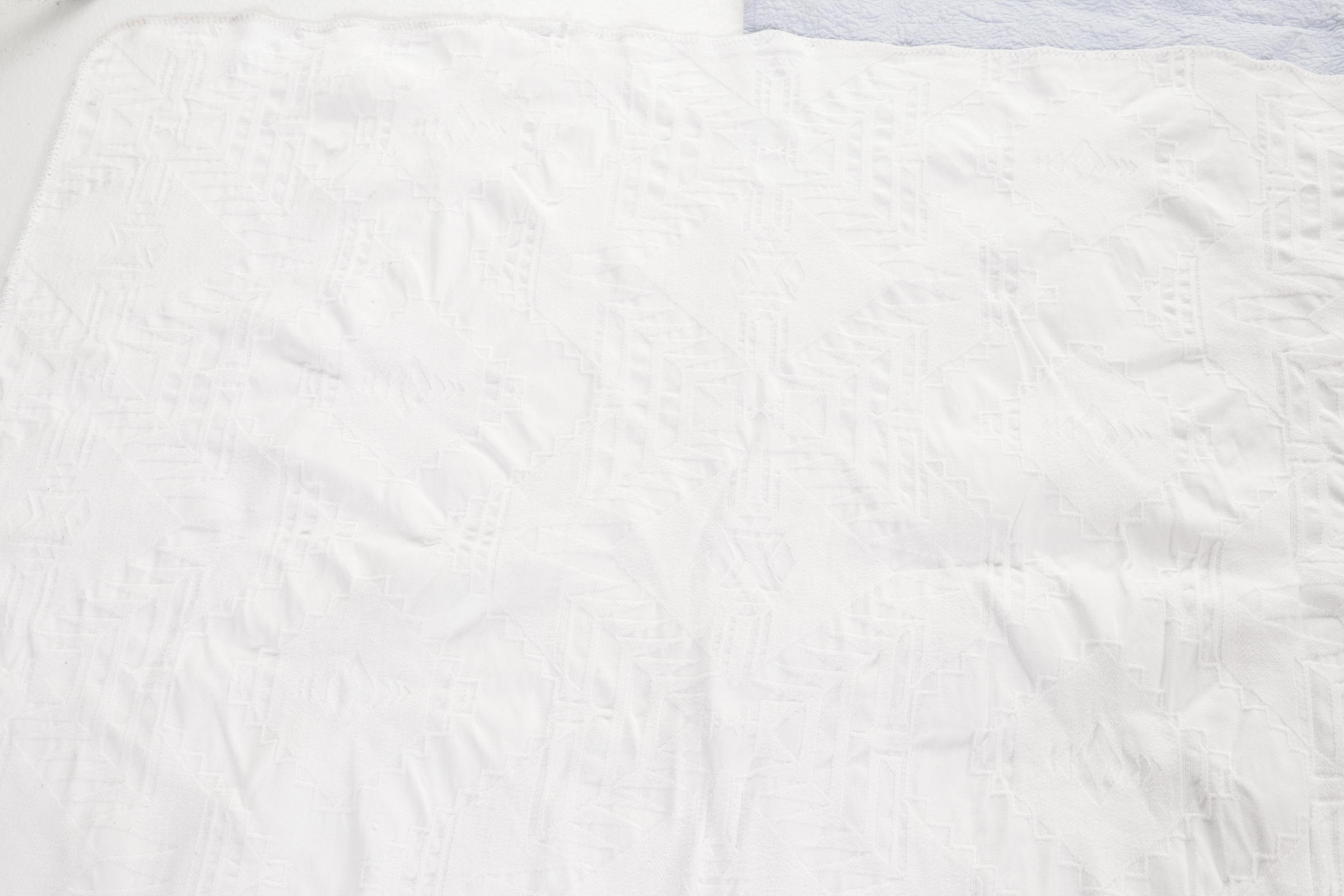 Martha Stewart Stitched Cotton and Other White Matelassé Coverlets