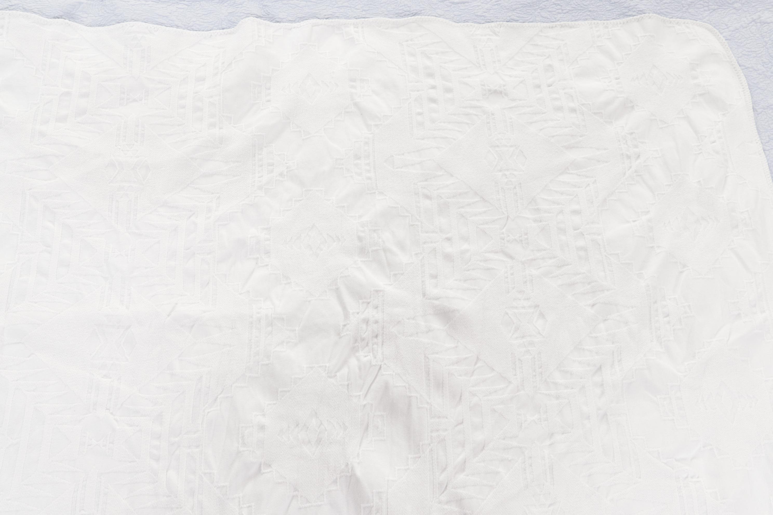 Martha Stewart Stitched Cotton and Other White Matelassé Coverlets