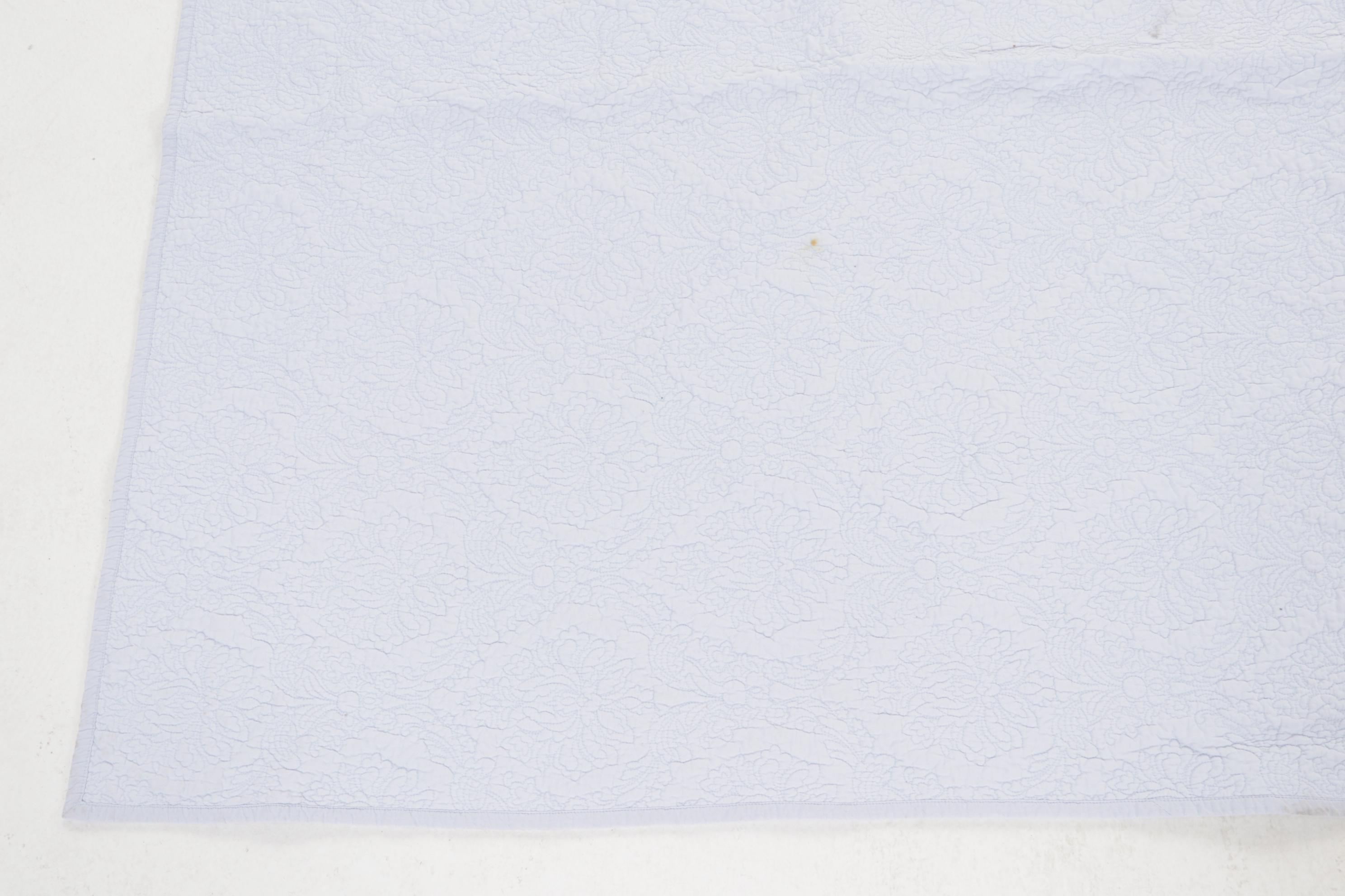 Martha Stewart Stitched Cotton and Other White Matelassé Coverlets