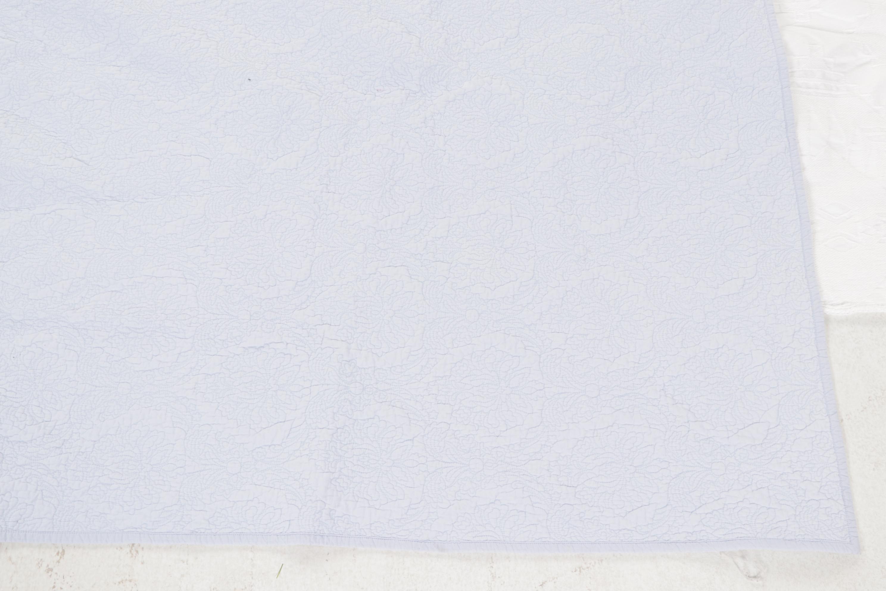 Martha Stewart Stitched Cotton and Other White Matelassé Coverlets