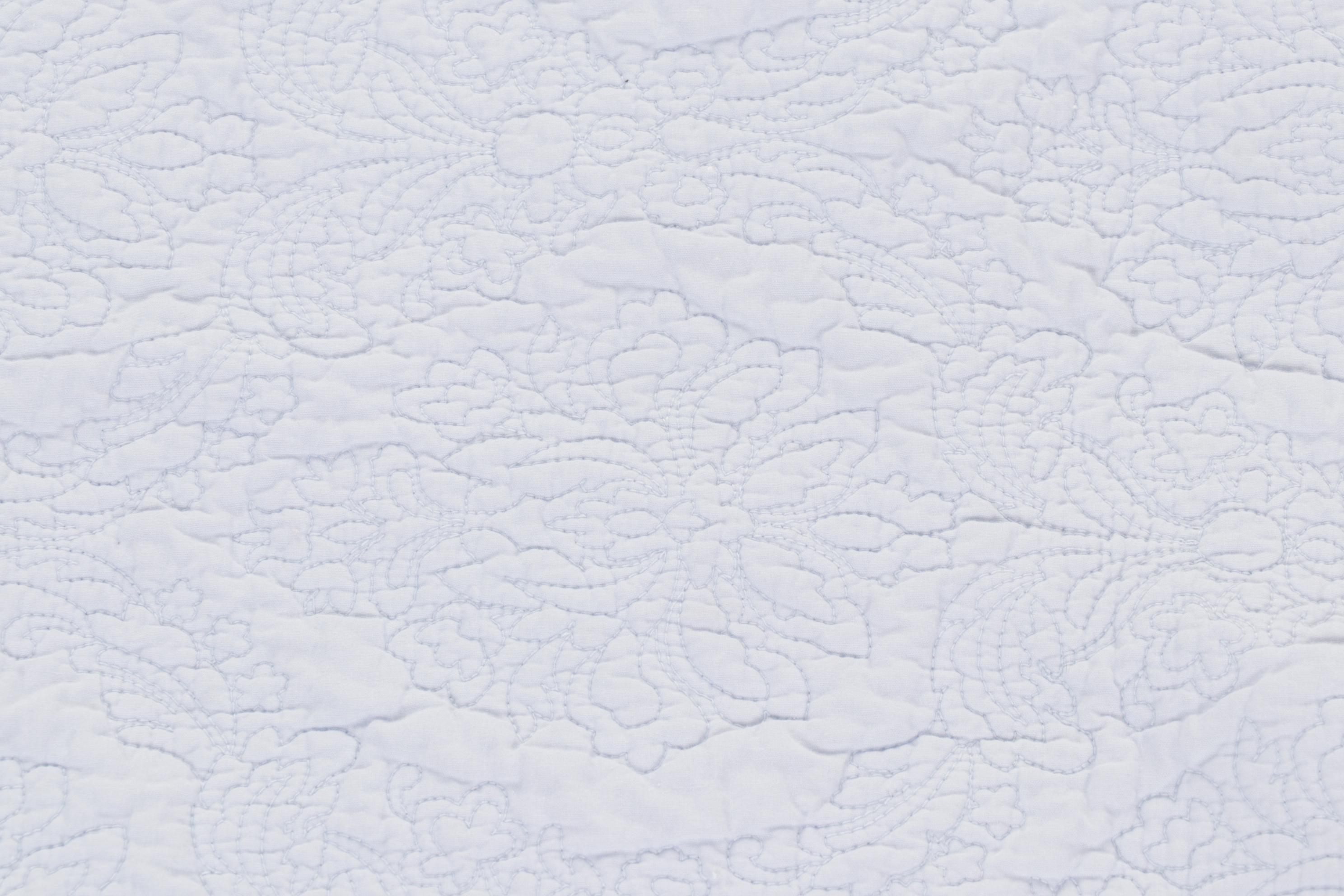 Martha Stewart Stitched Cotton and Other White Matelassé Coverlets