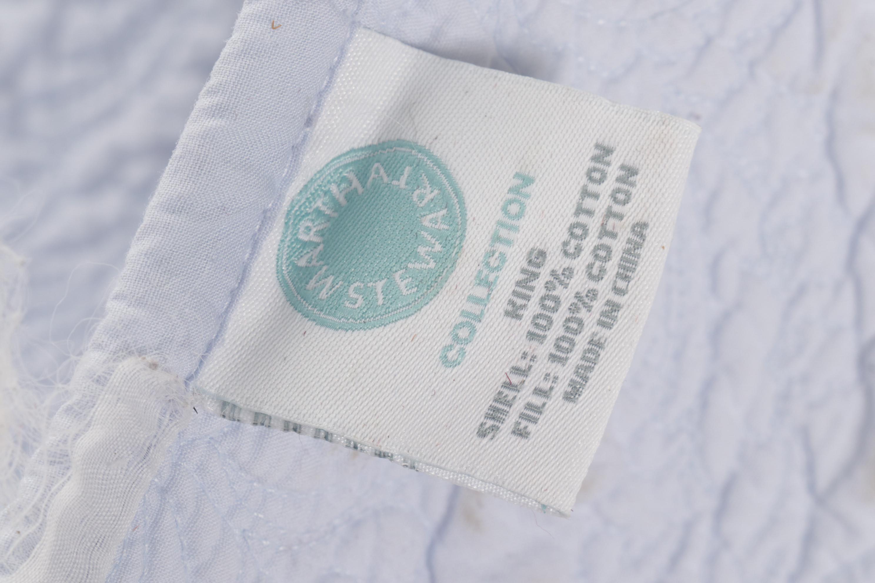 Martha Stewart Stitched Cotton and Other White Matelassé Coverlets