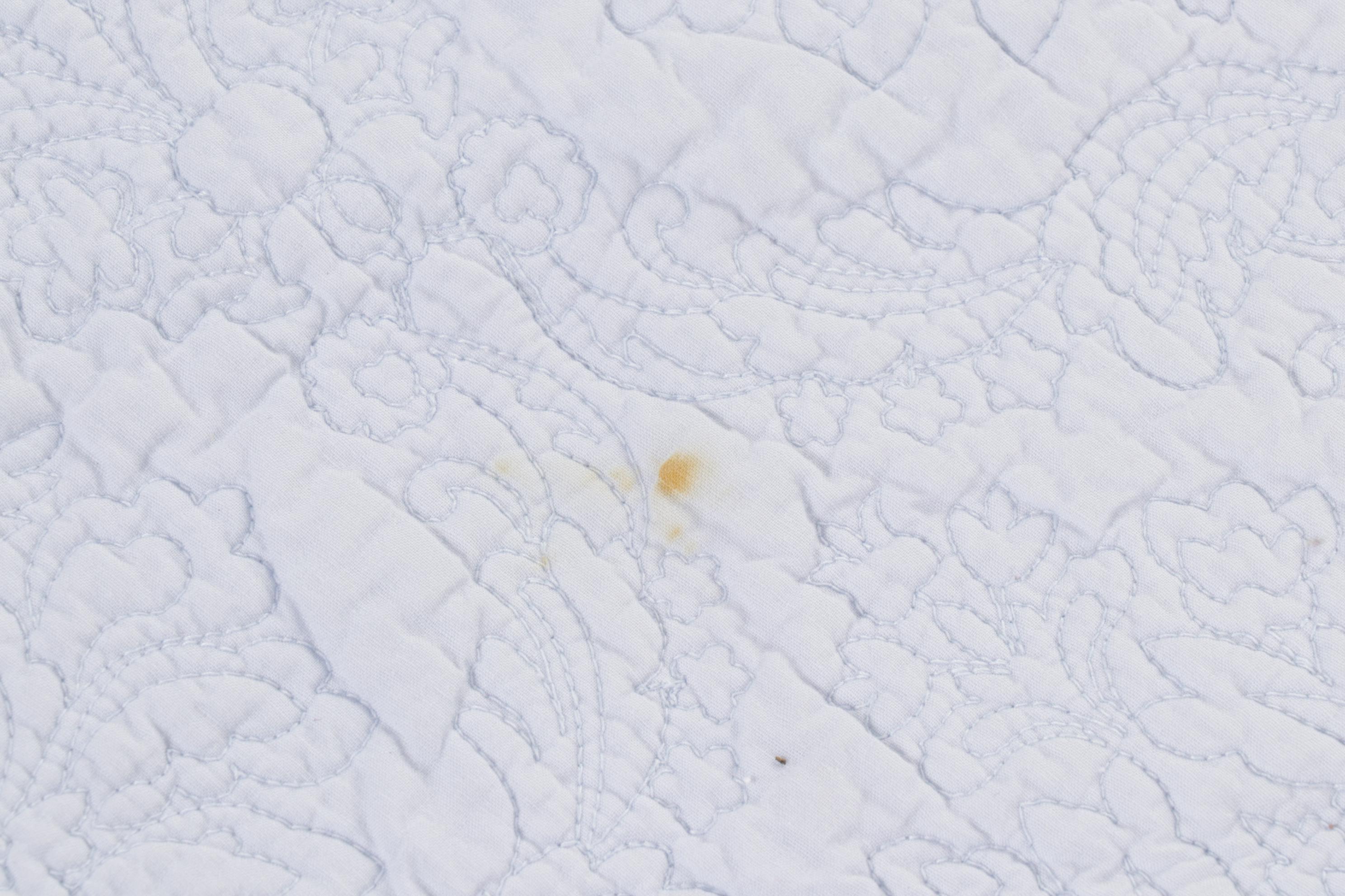 Martha Stewart Stitched Cotton and Other White Matelassé Coverlets