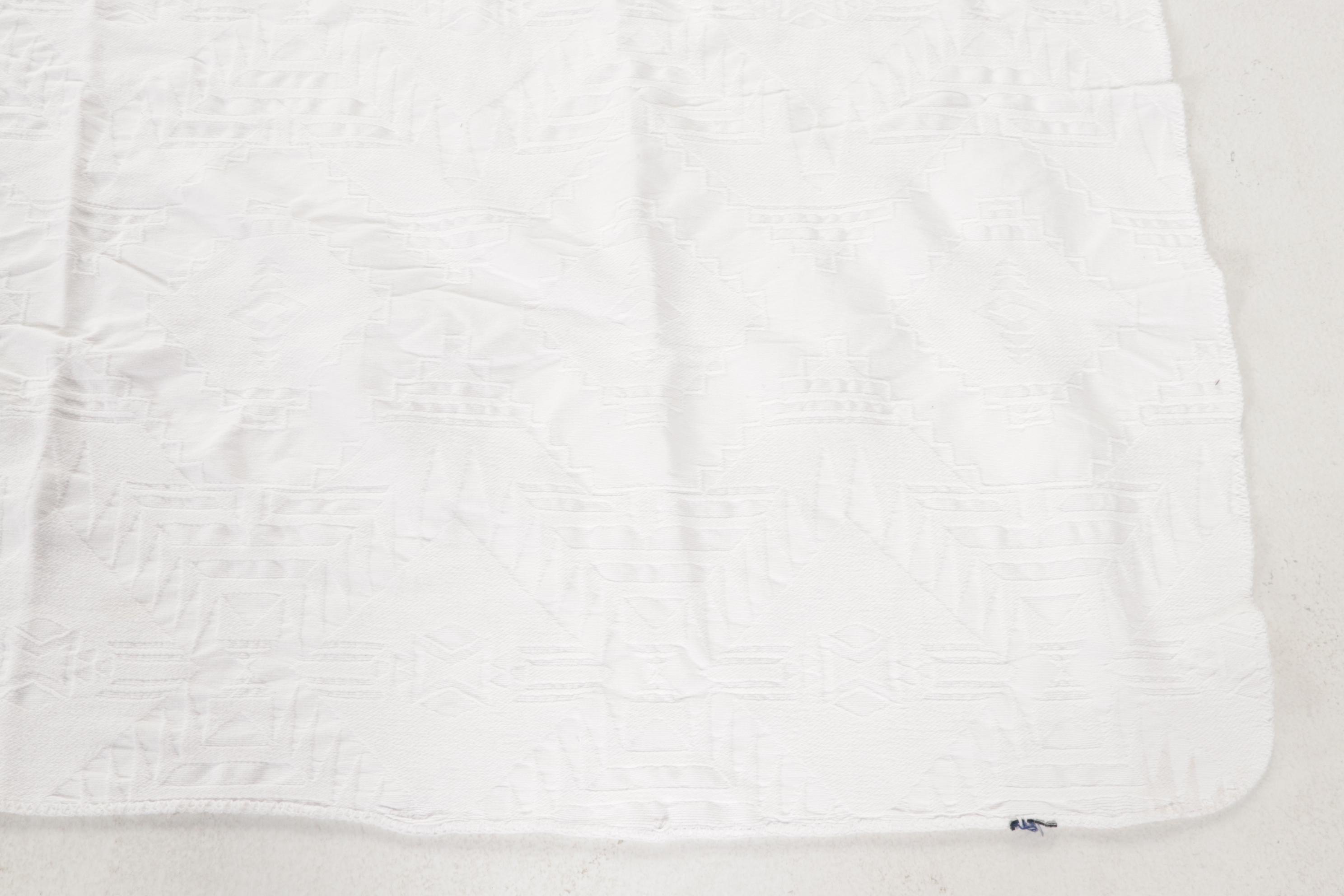 Martha Stewart Stitched Cotton and Other White Matelassé Coverlets