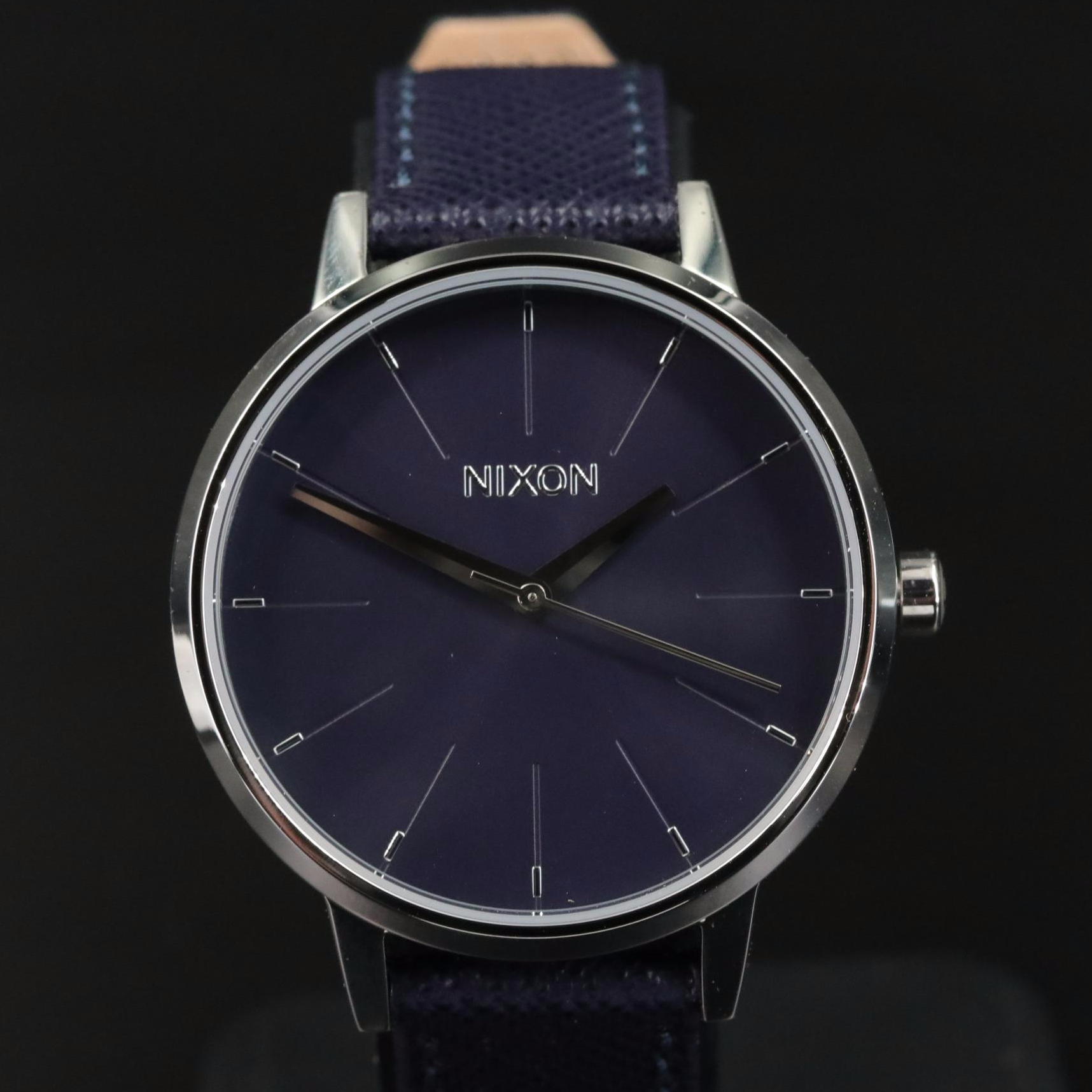 Nixon Kensington Aubergine Leather Watch with Box