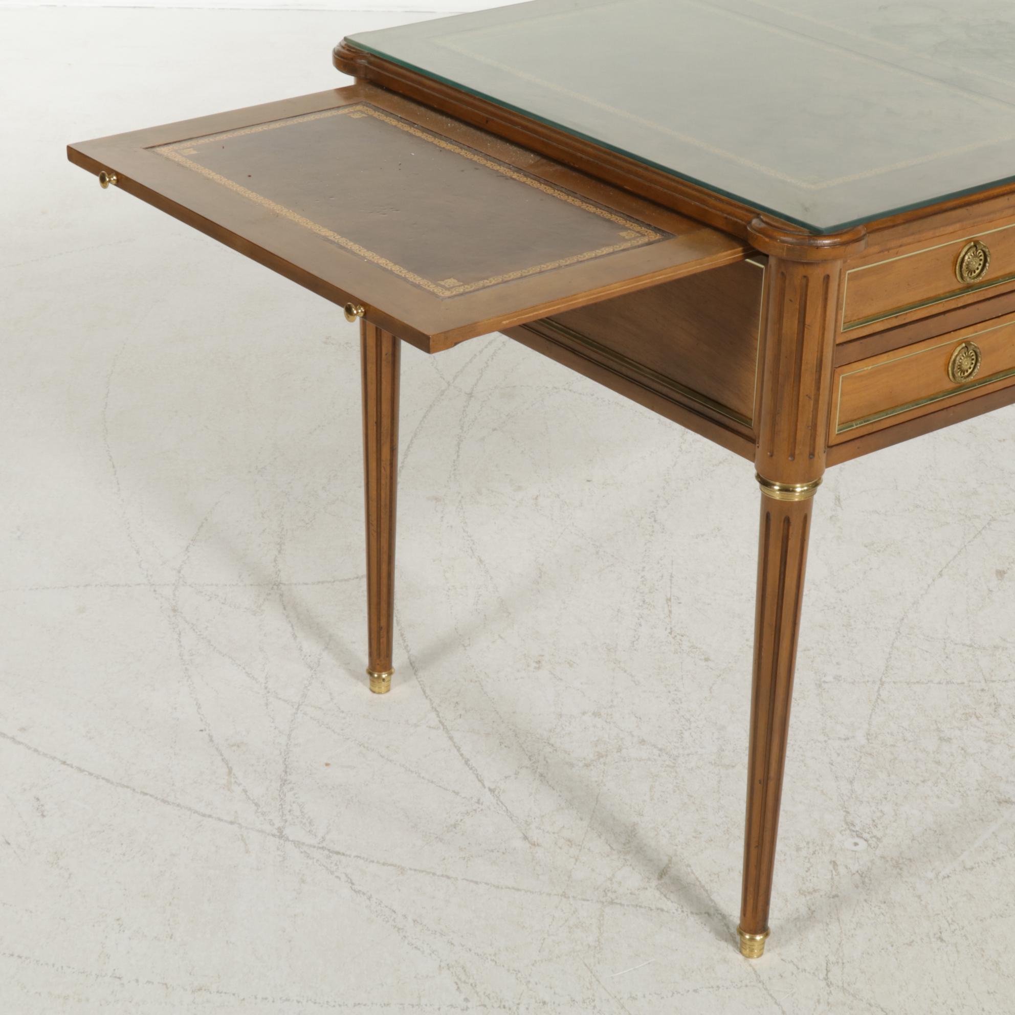 Baker Furniture "Collector's Edition" Louis XVI Style Desk Plus Caned Chair