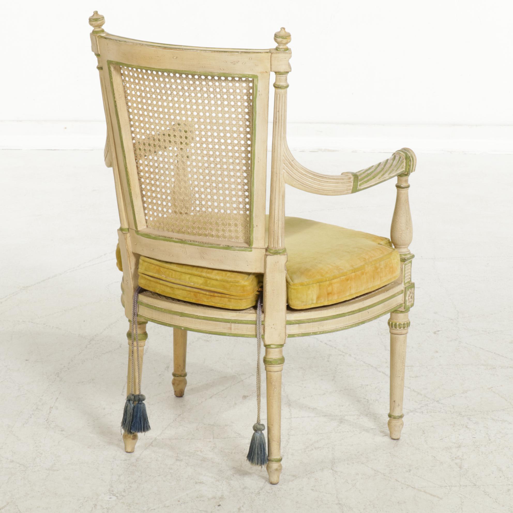 Baker Furniture "Collector's Edition" Louis XVI Style Desk Plus Caned Chair